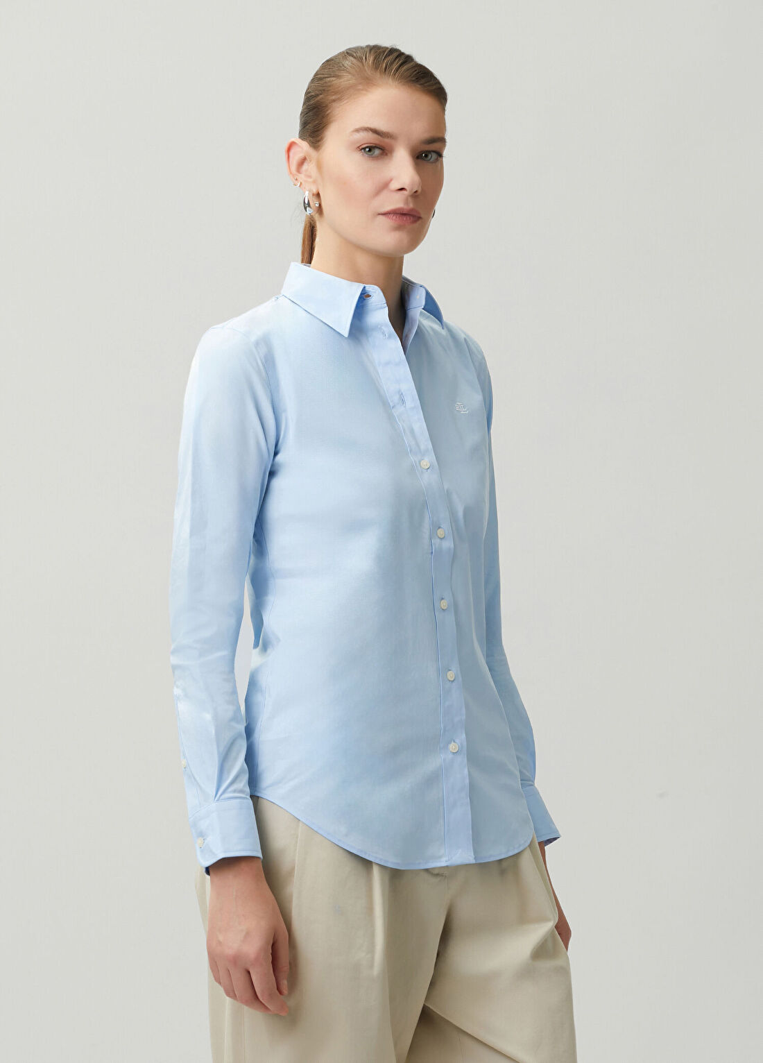Lauren Ralph Lauren Mavi Gömlek görsel 4