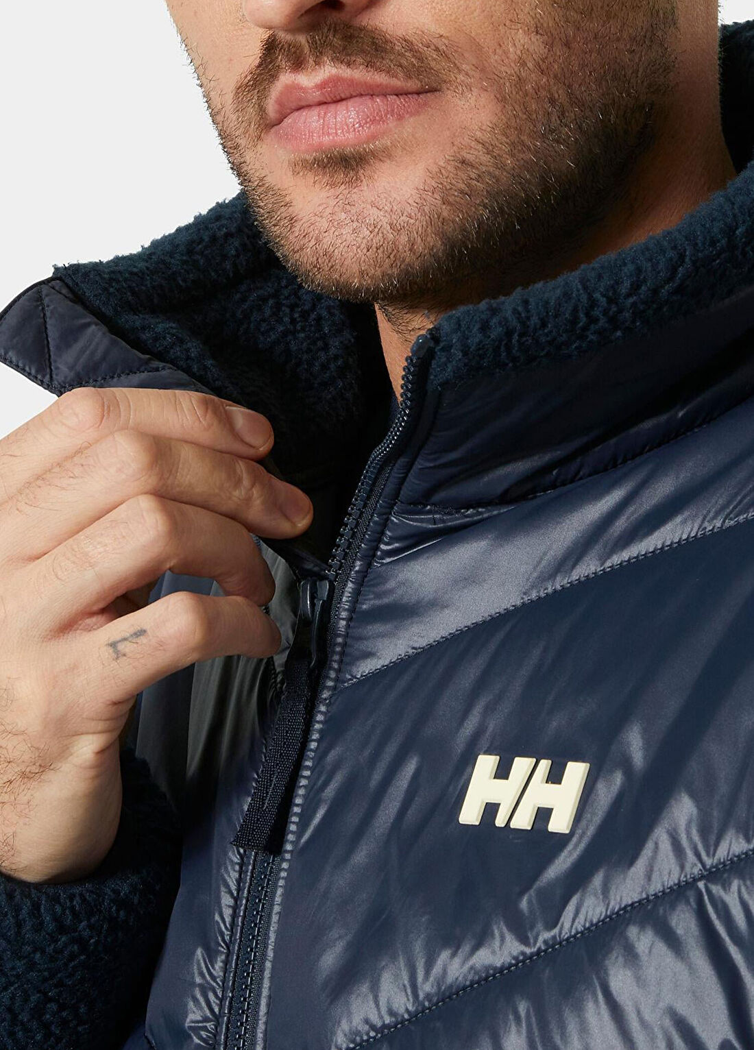 Helly Hansen Village Hybrid Navy Erkek Mont görsel 4