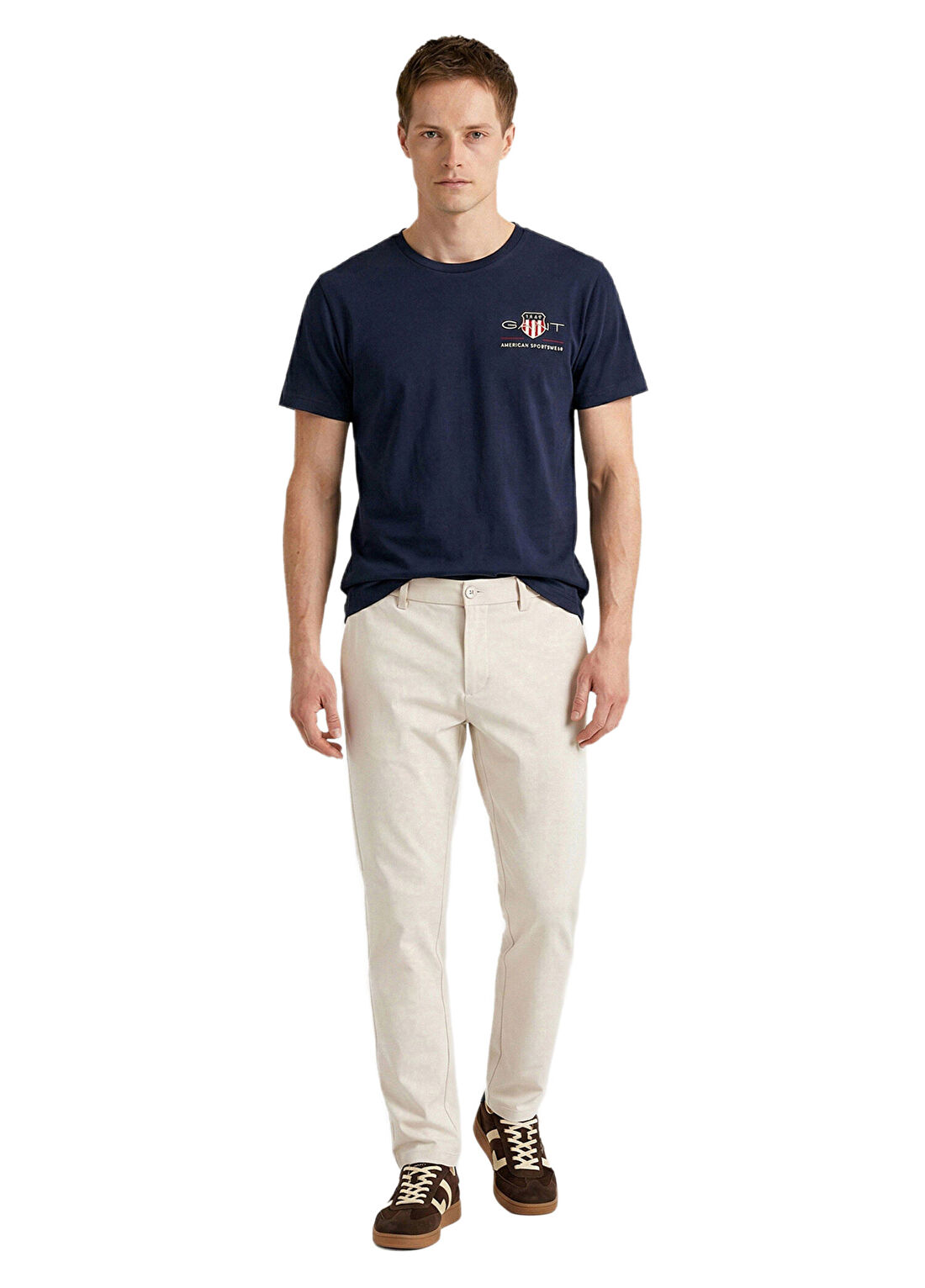 Gant Bej Regular Fit Erkek Smart Jogger Pantolon