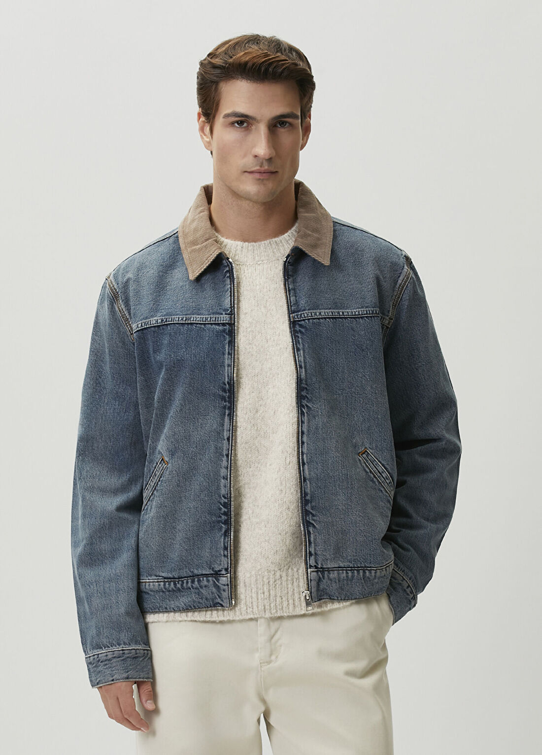 Frame Denim Koyu Mavi Denim Ceket