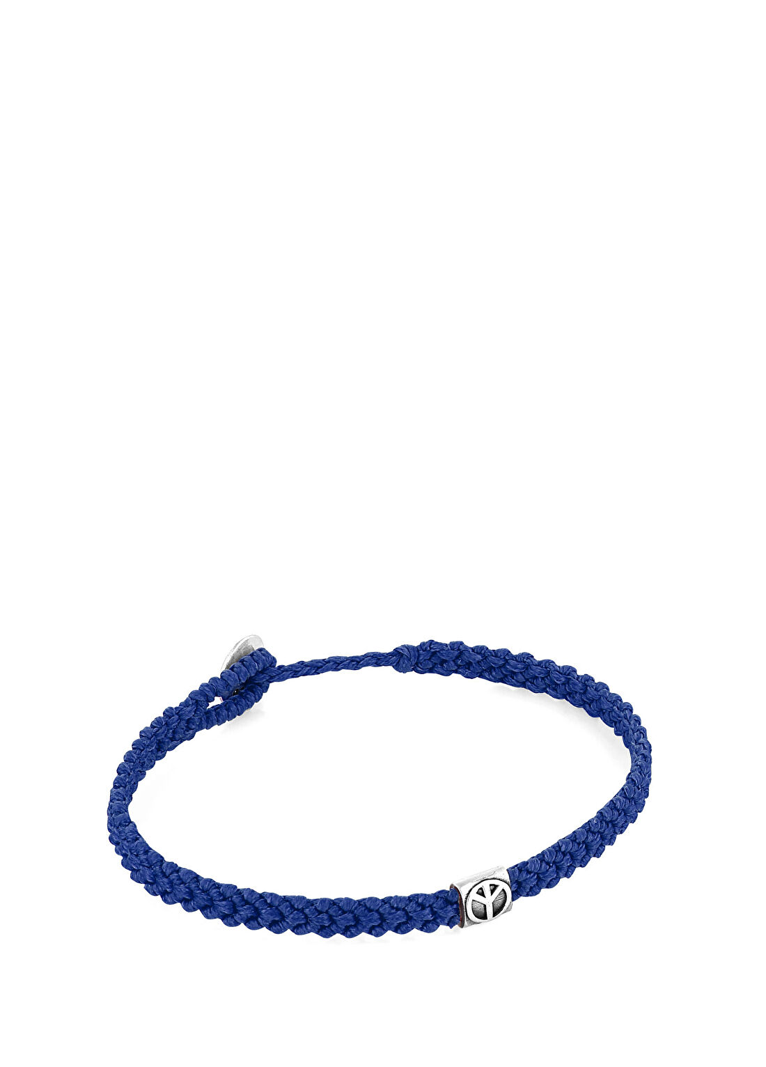 Kayra Khan Peace Braided Wax Erkek Gümüş Bileklik