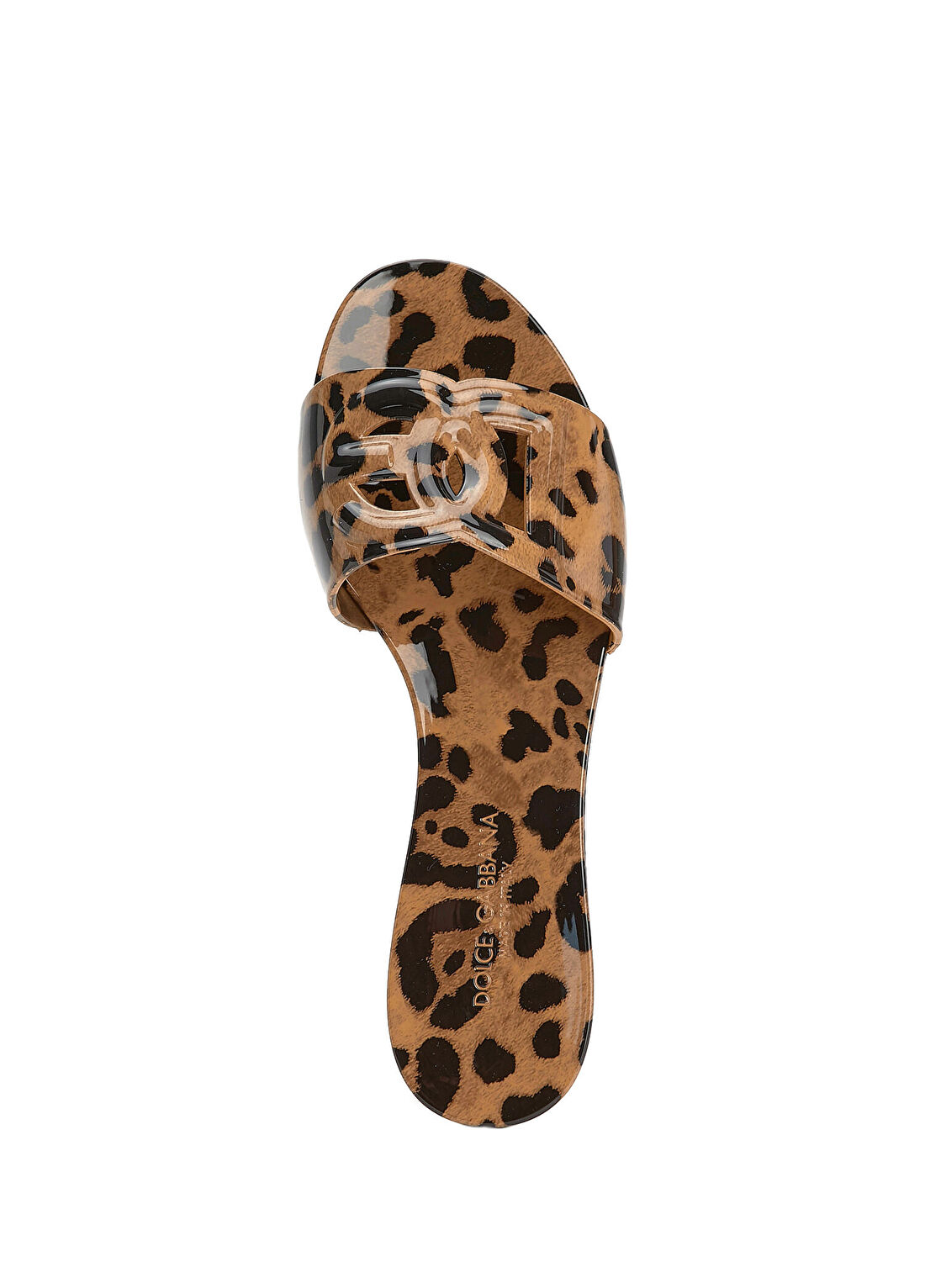 Dolce&Gabbana Leopar Desenli Kadın Plaj Terliği görsel 4