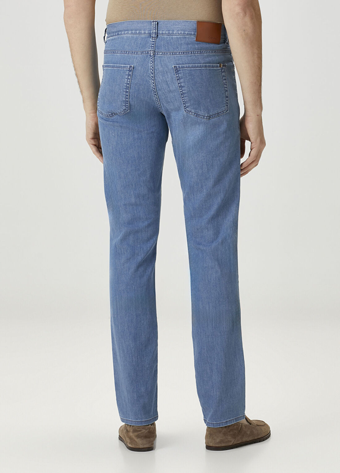 Canali Açık Mavi Jean Pantolon görsel 3