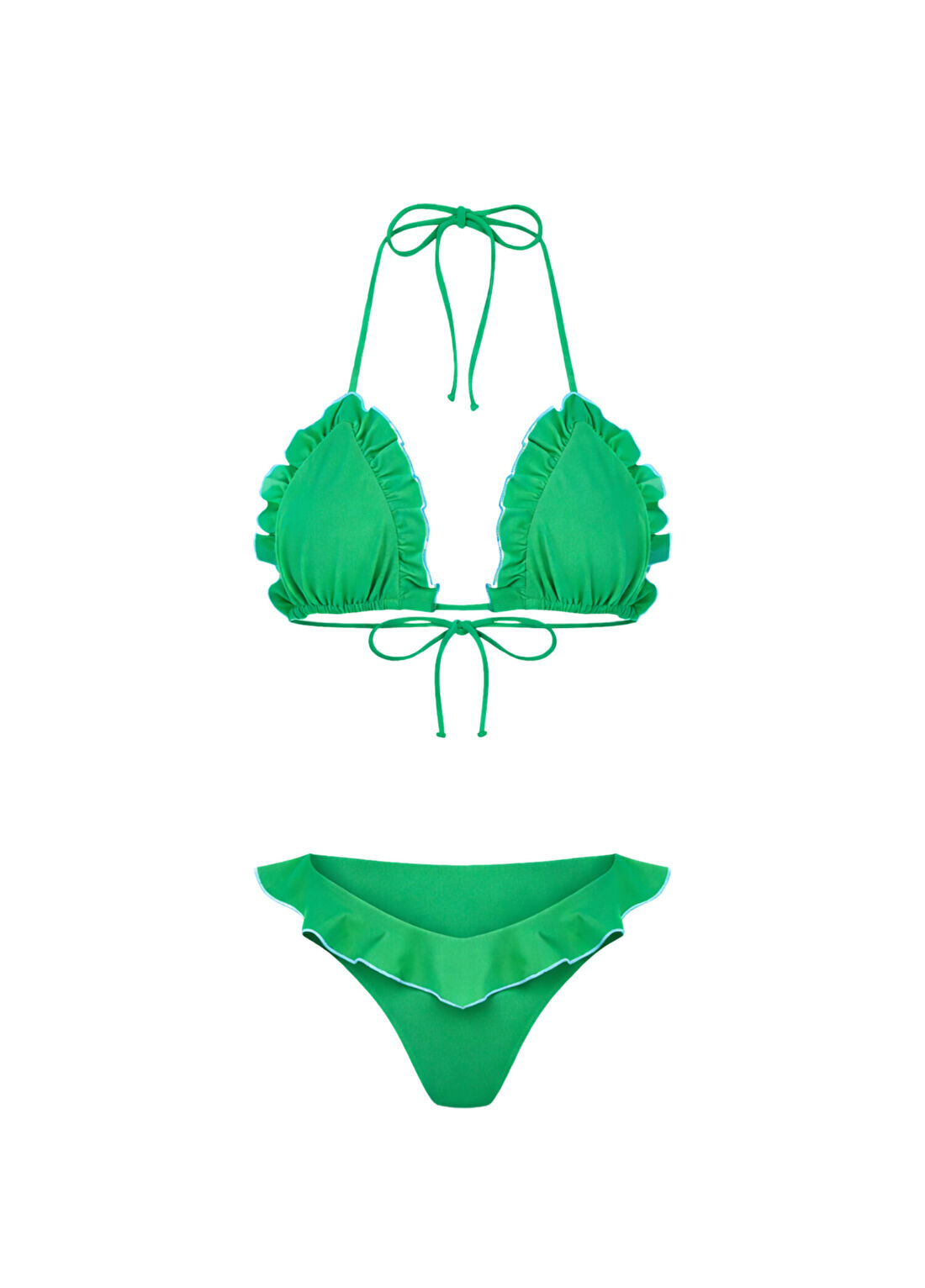 Endless Blue Sun Drops Candice Yeşil Klasik Kesim Kadın Bikini Takım