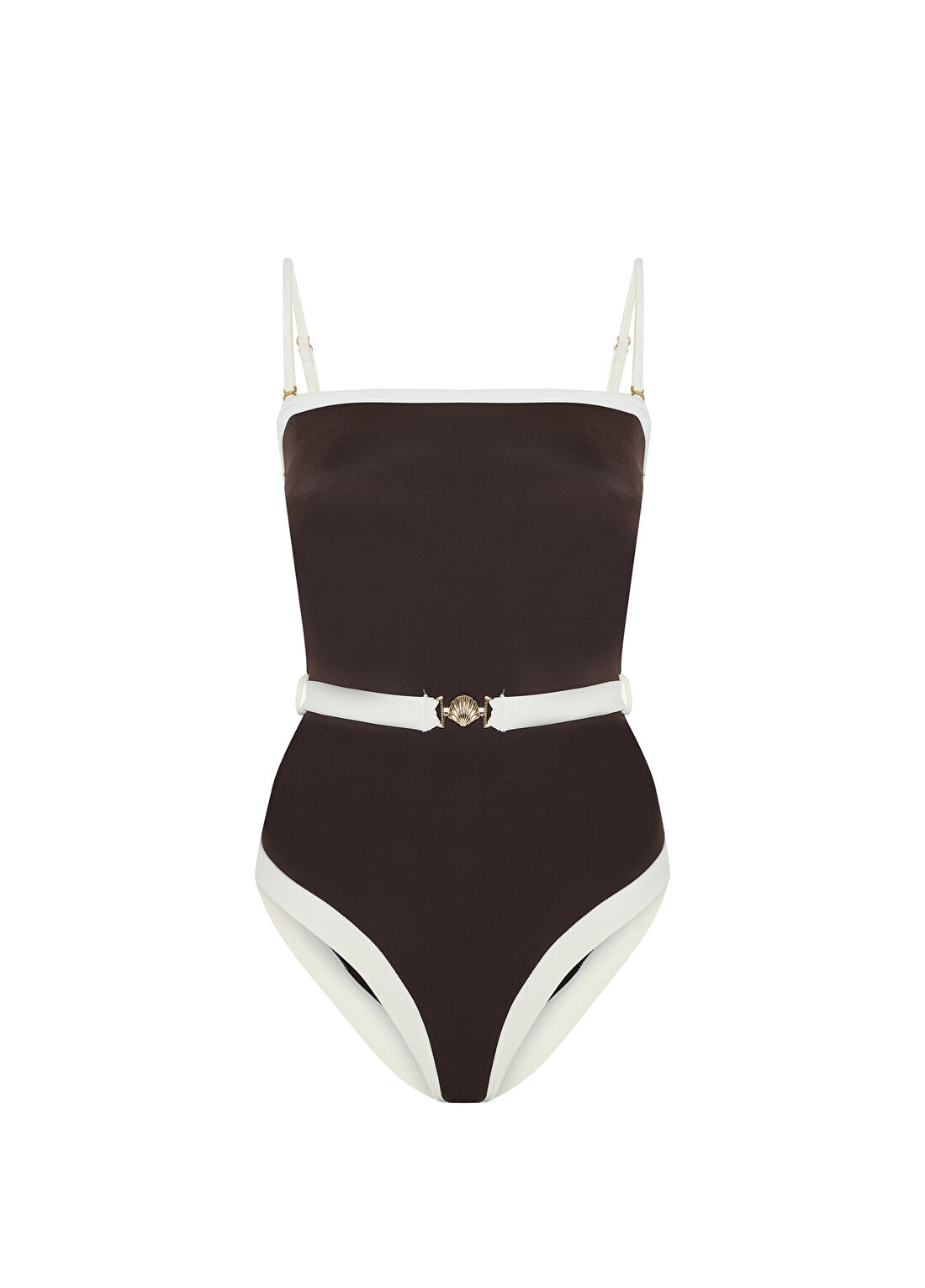 Bia Swimwear Lunasea Brunette Çift Renk Kemerli Straplez Askılı Kadın Mayo