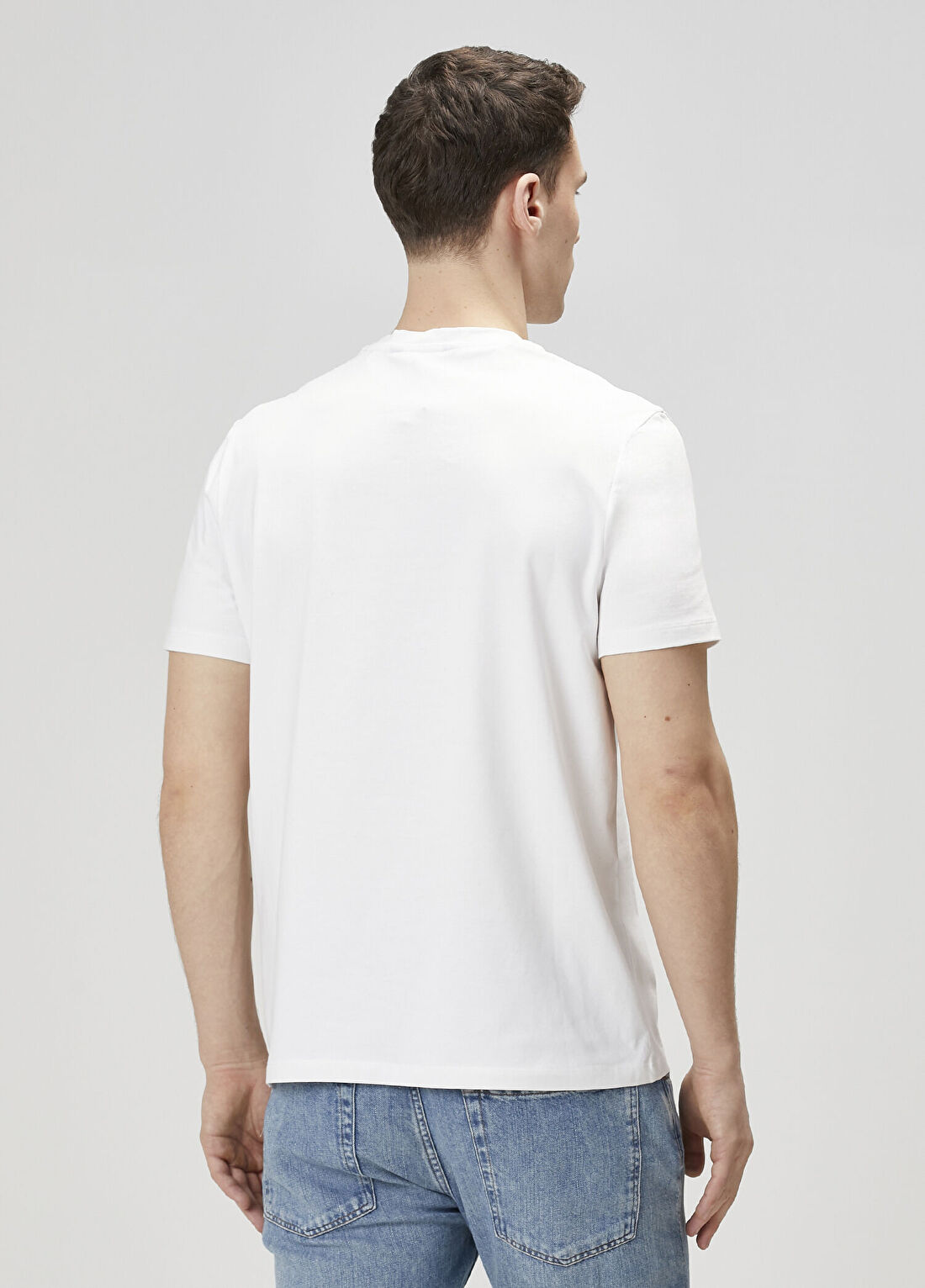 7 For All Mankind Beyaz Basic T-shirt görsel 4