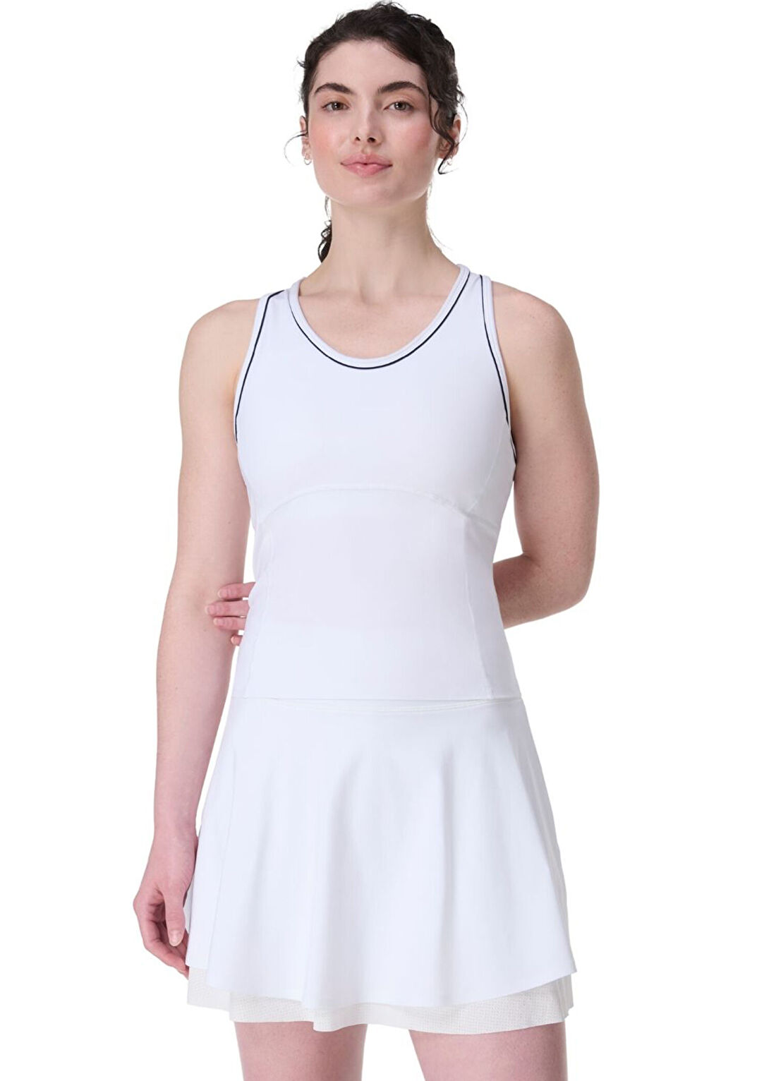 Sweaty Betty Pro Racket Power Tank Top Beyaz Kadın Spor Atlet görsel 2