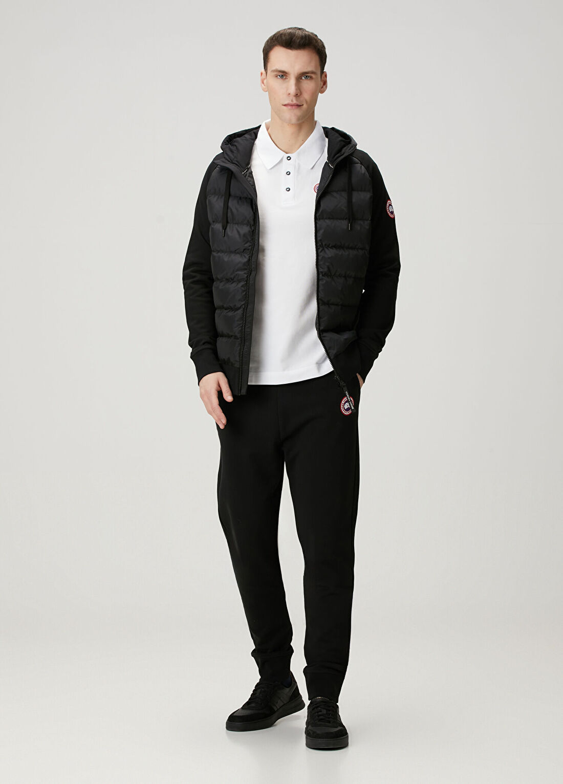 Canada Goose Huron Siyah Beli Kordonlu Jogger Eşofman Altı