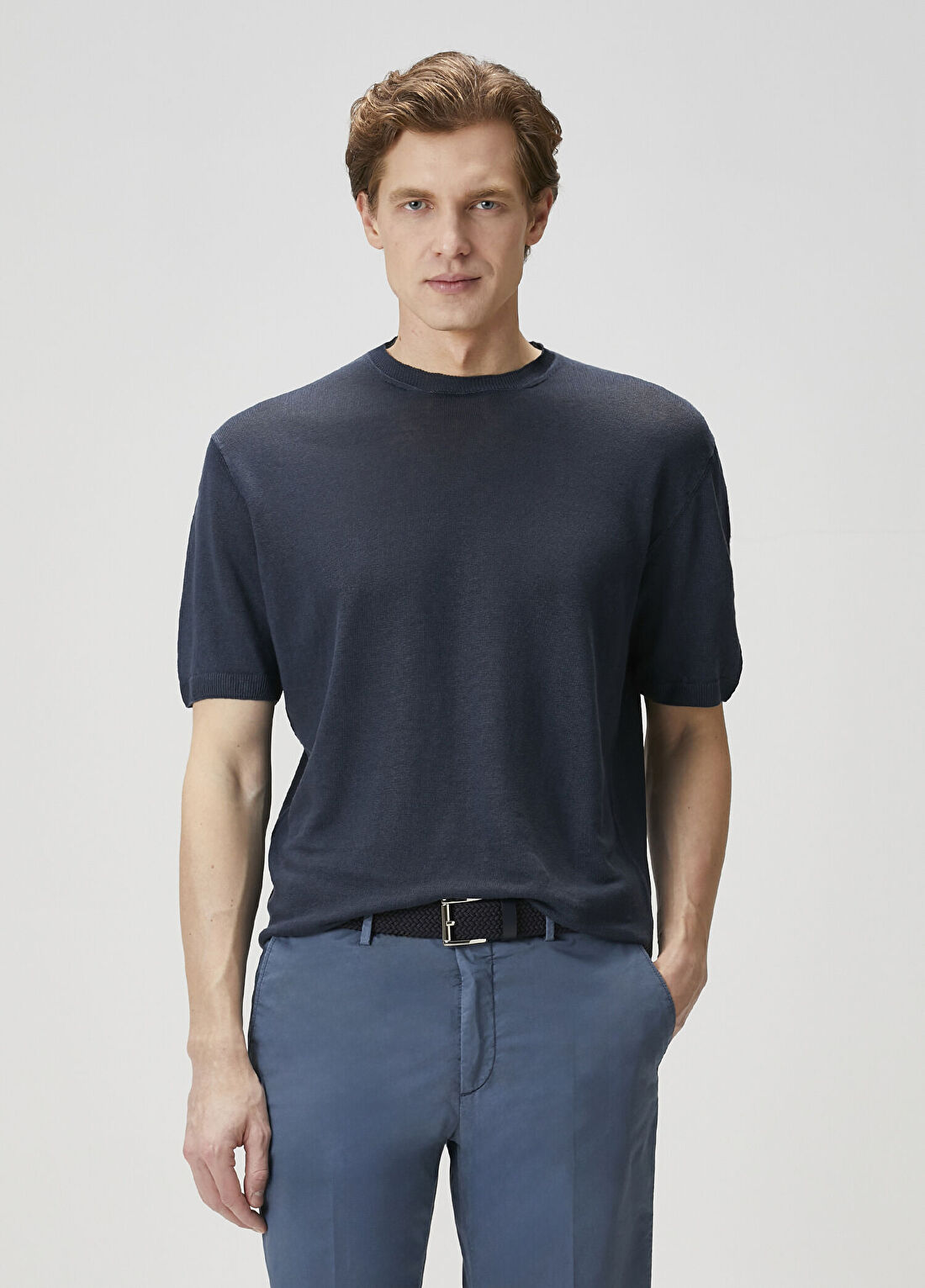 Corneliani Lacivert Keten Triko