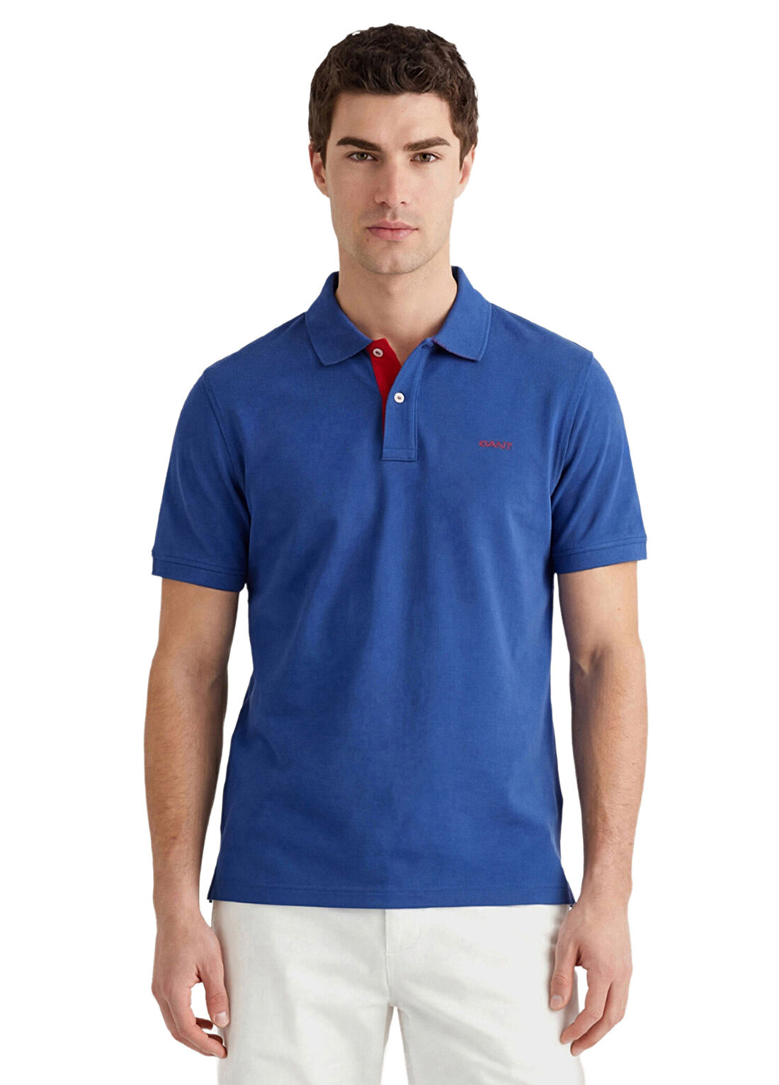 Gant Mavi Polo Yaka Regular Fit Kısa Kollu Erkek T-Shirt
