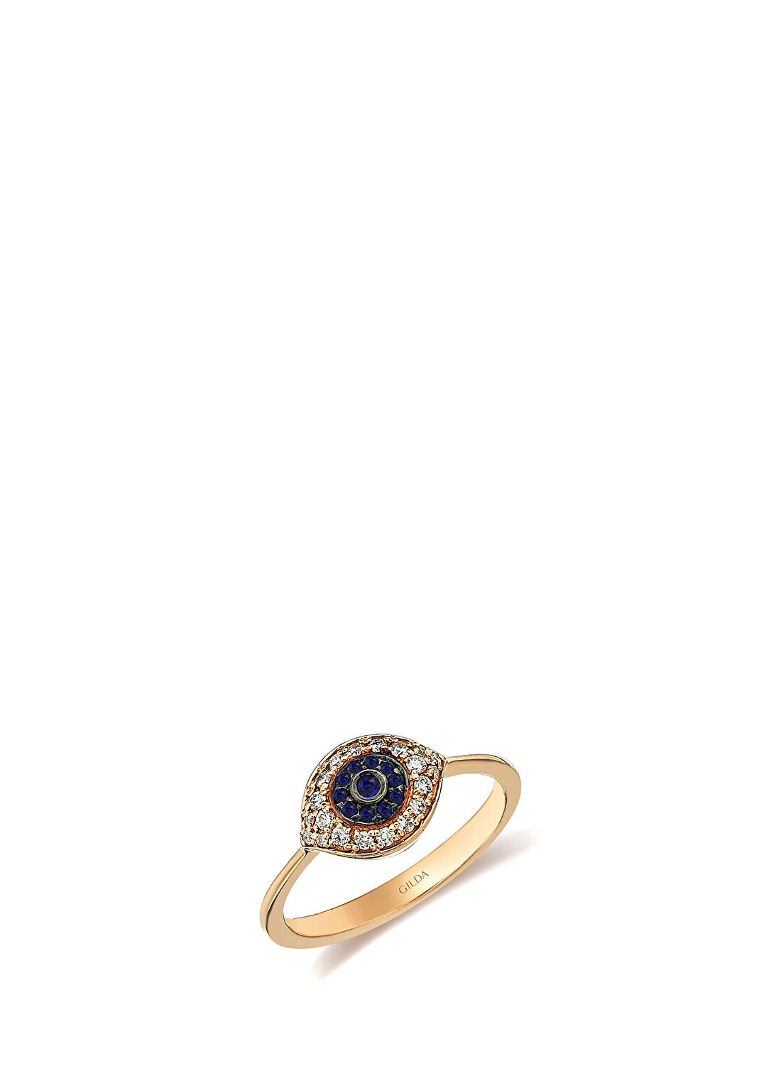 Gilda By Gradiva Evil Eye Ortası Safir Kadın Altın Küpe