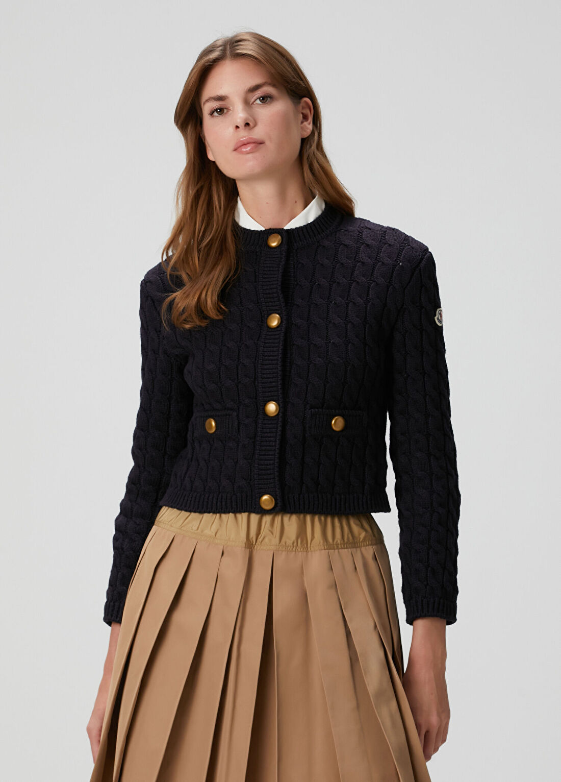 Moncler Lacivert Saç Örgü Hırka görsel 3