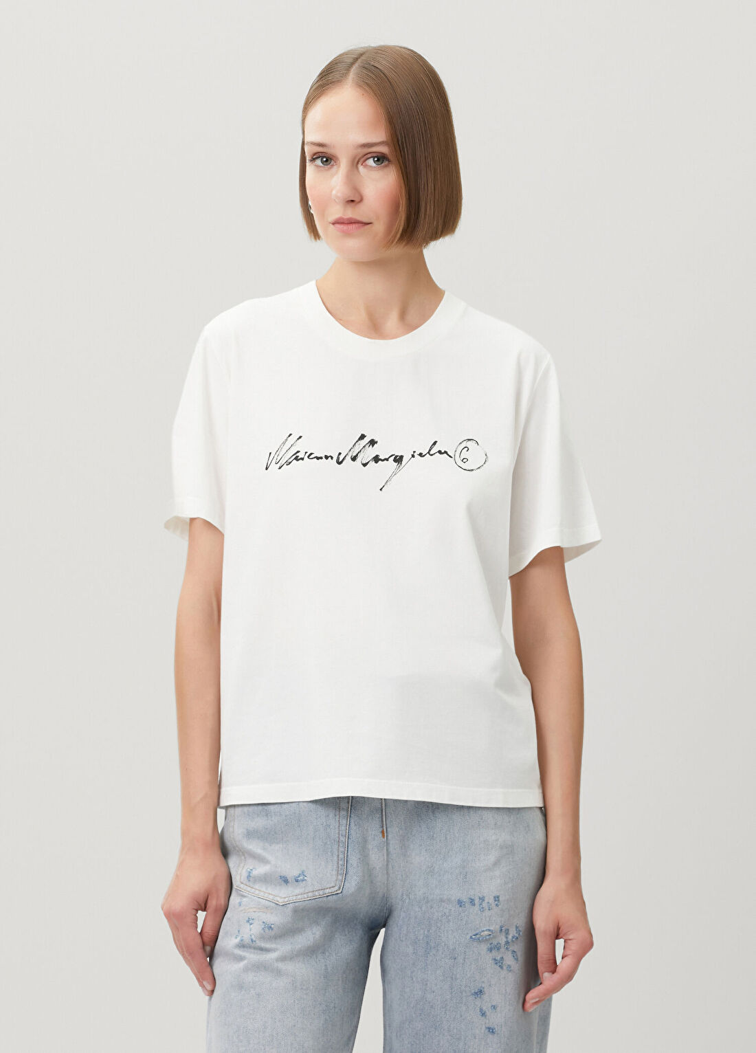 MM6 Maison Margiela Beyaz T-shirt görsel 3