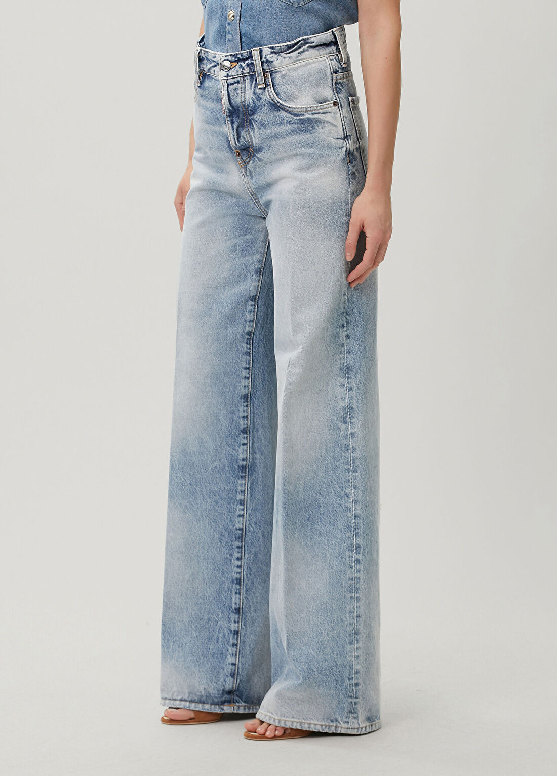 Dsquared2 Baggy Fit Mavi Jean Pantolon görsel 2