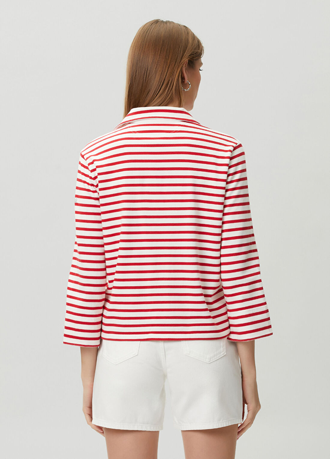 Polo Ralph Lauren Kırmızı Beyaz Triko görsel 4