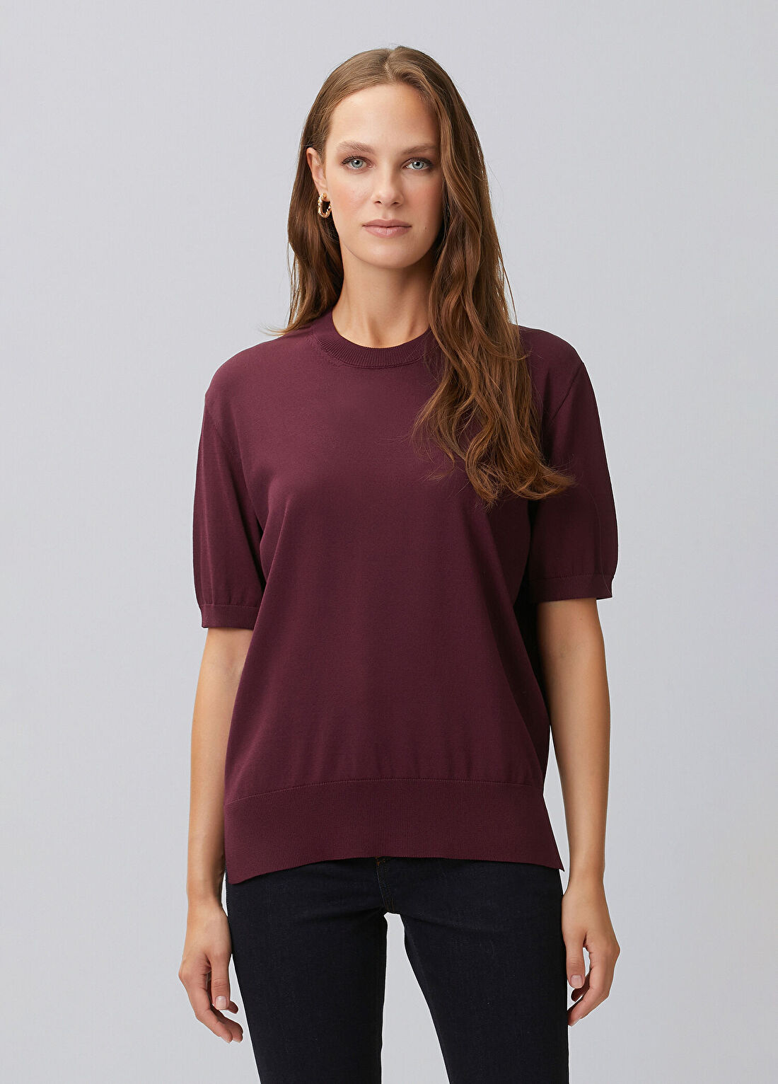 Network Bordo Rayon Basic Kazak görsel 4