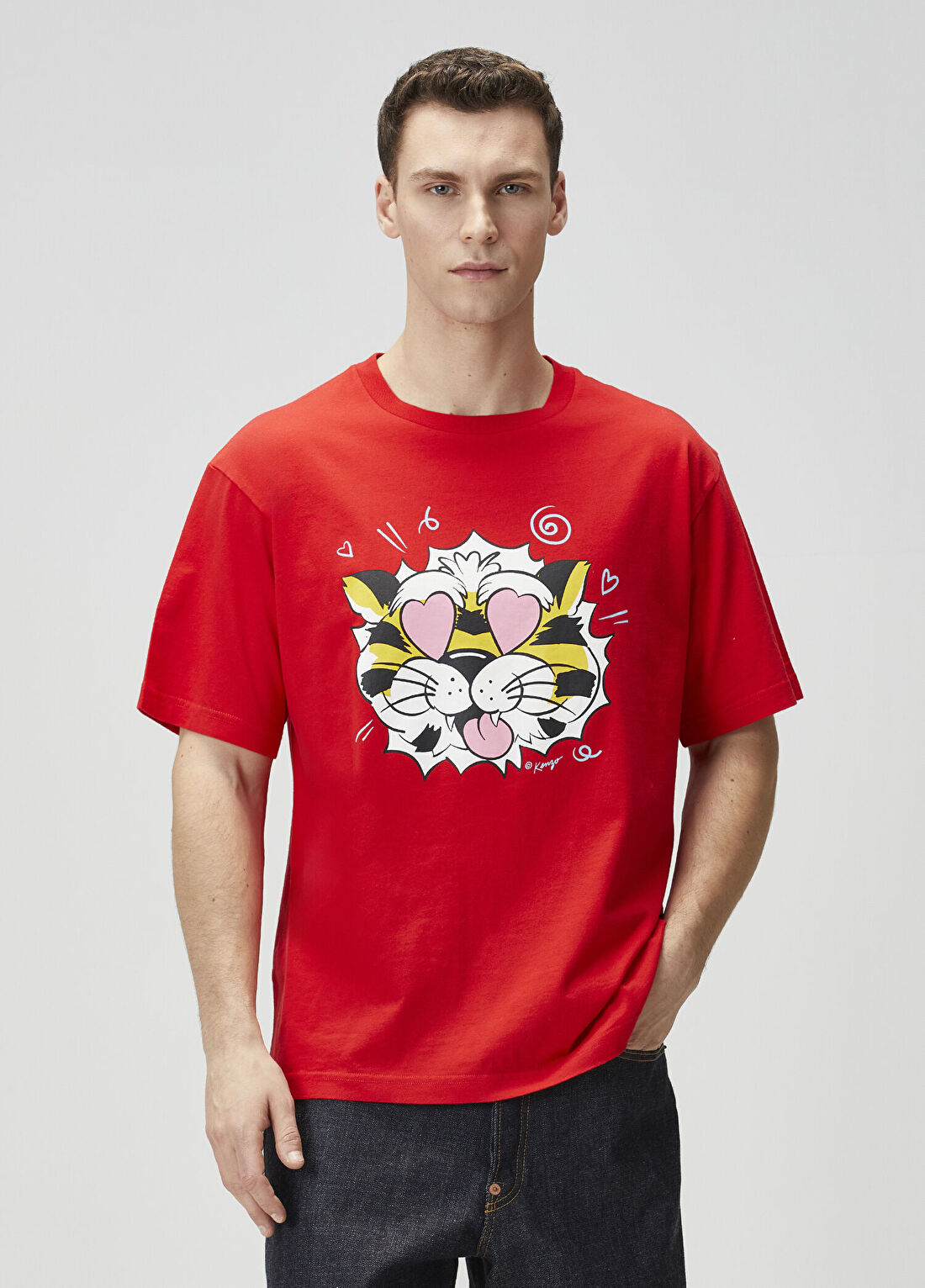 Kenzo Wild Tiger Kırmızı T-shirt