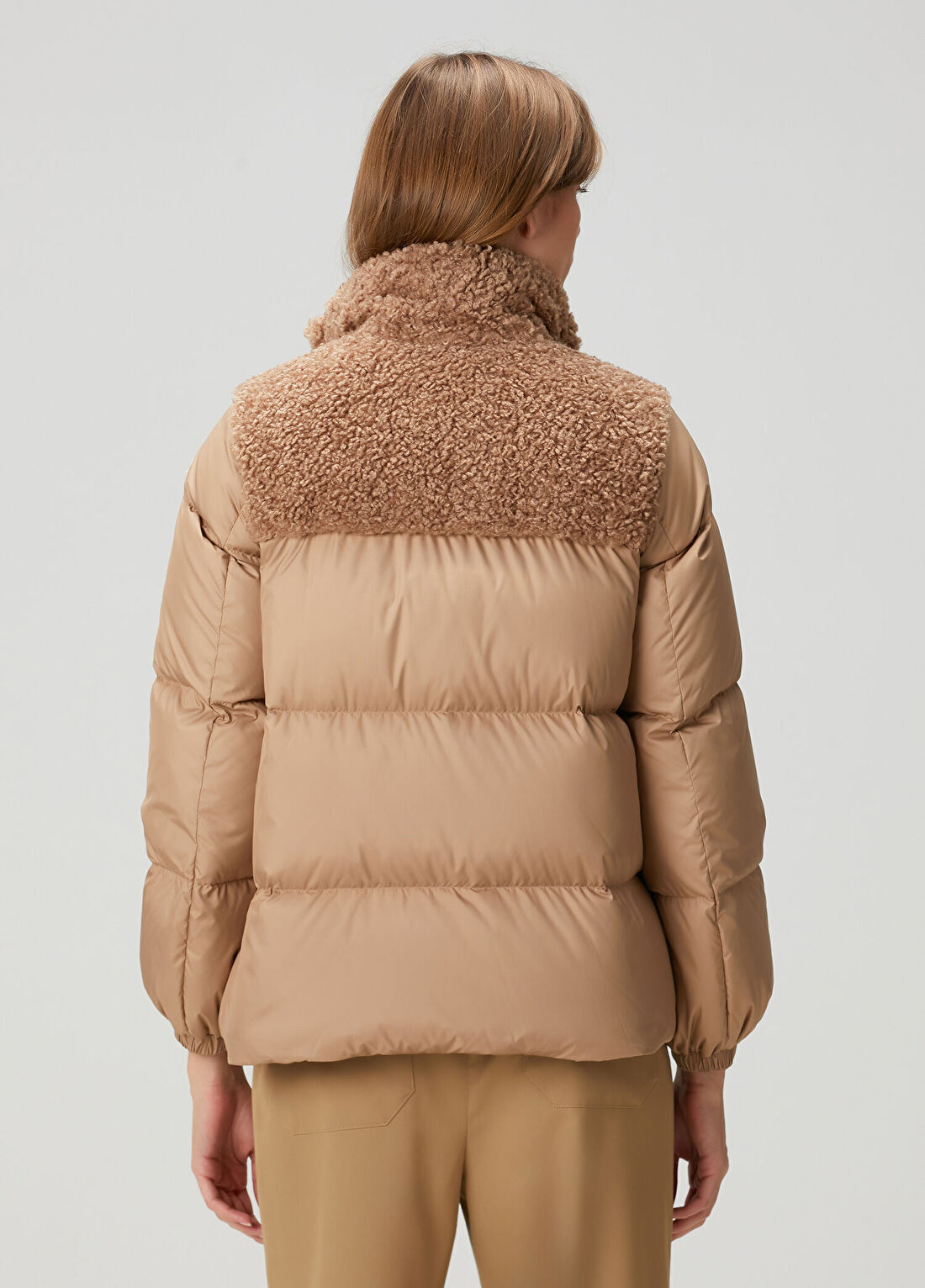 Moncler Esnaie Bej Puffer Mont görsel 4