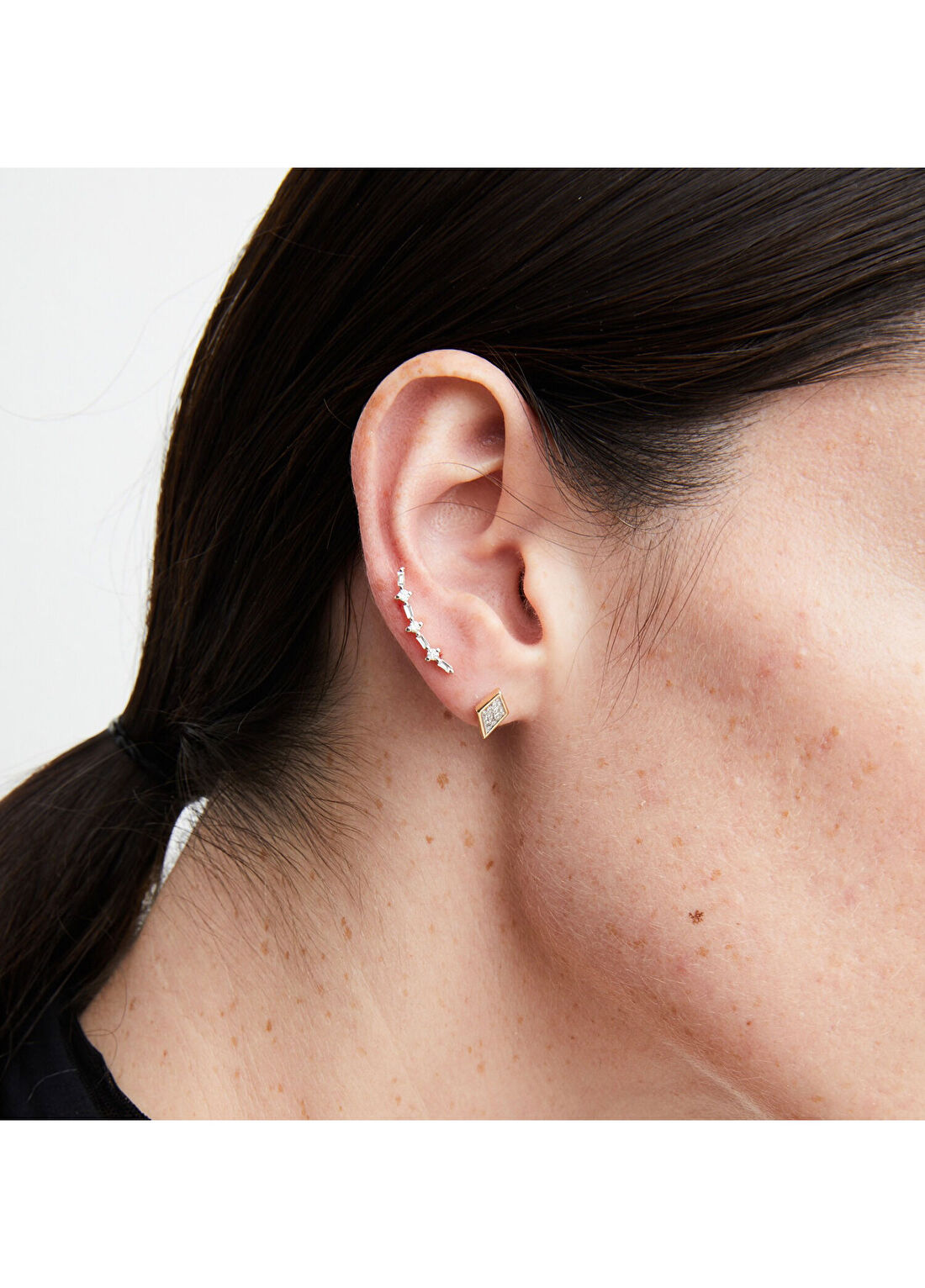 RITA Fine Jewelry Flow 14 Ayar Altın Pırlanta Piercing görsel 2