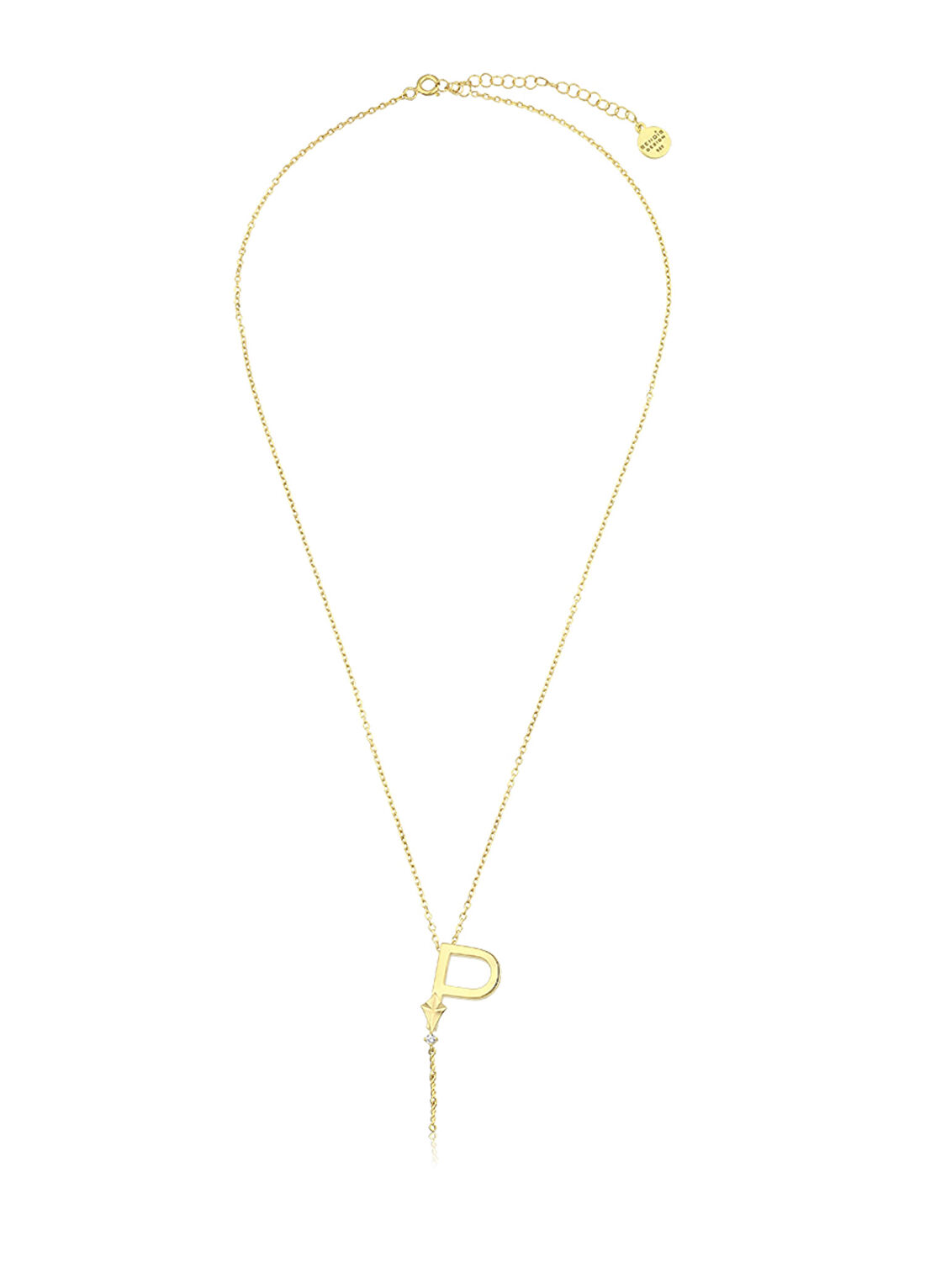 Bendis Design Deniz P Harfi Gold 14 Ayar Altın Kadın Kolye