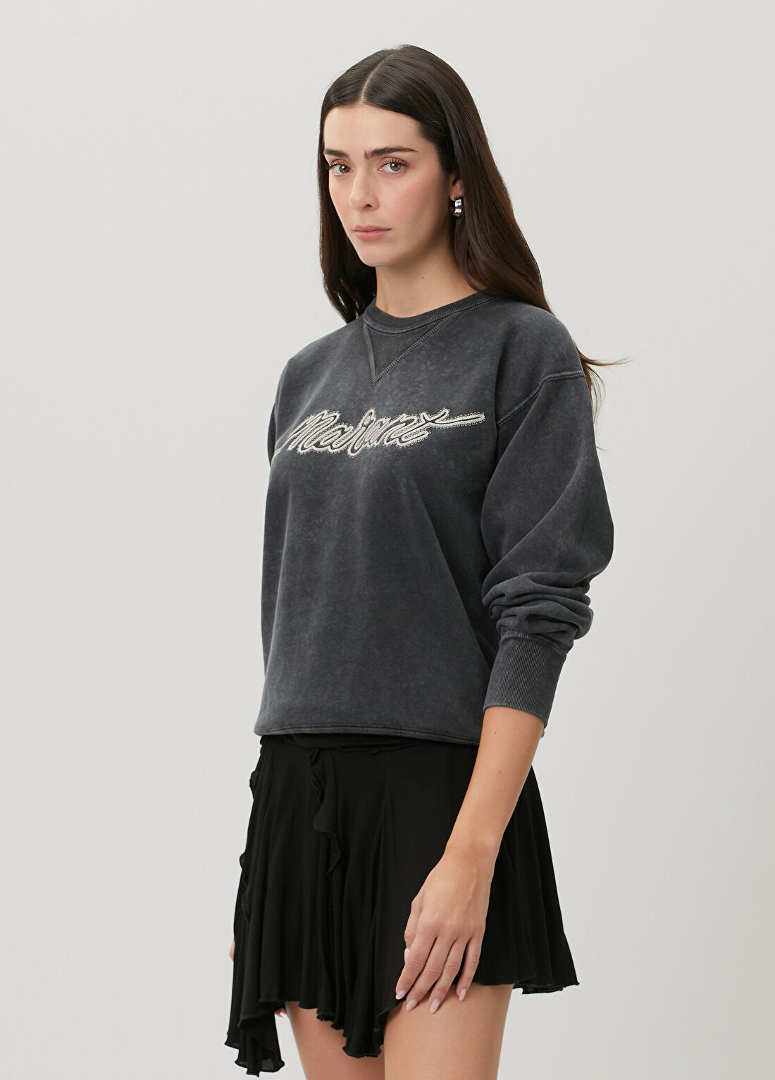Marant Etoile Rise Antrasit Logolu Sweatshirt