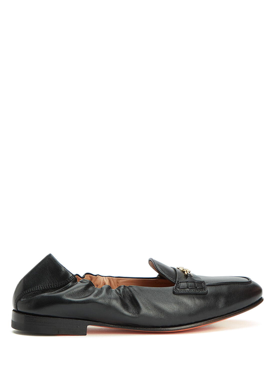 Santoni Nora Siyah Kadın Deri Loafer