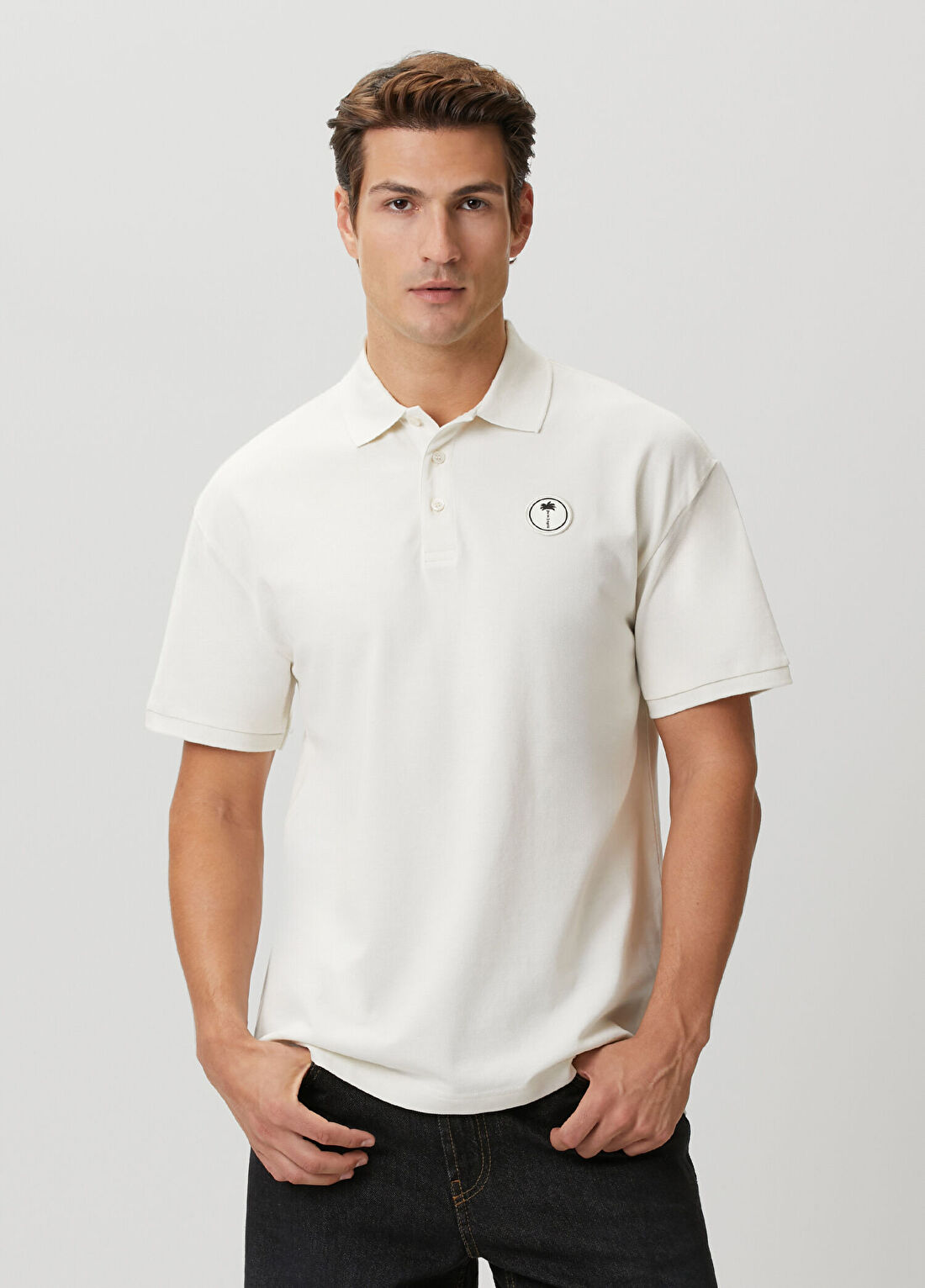Palm Angels Bej Polo Yaka T-shirt