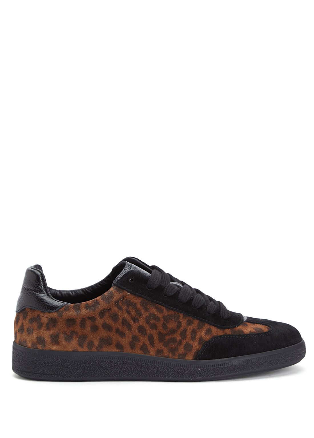 Divarese Leopar Desenli Kadın Süet Sneaker