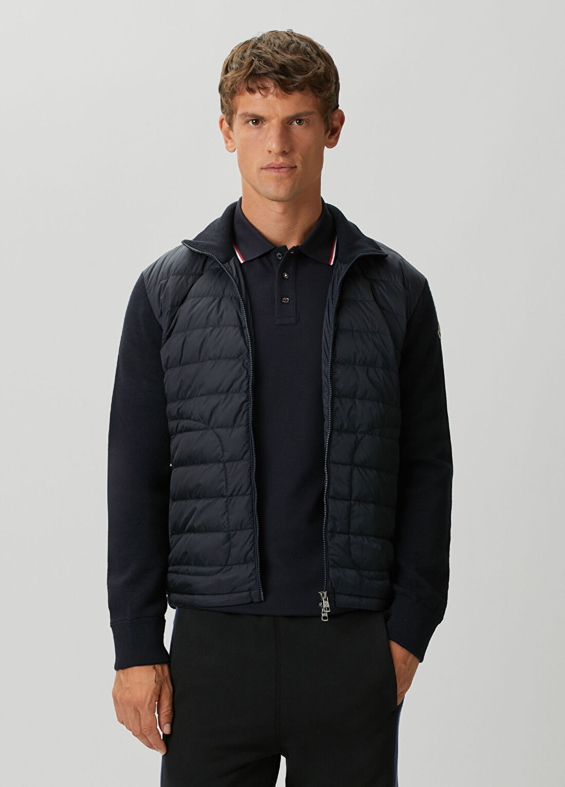 Moncler Lacivert Yün Mont