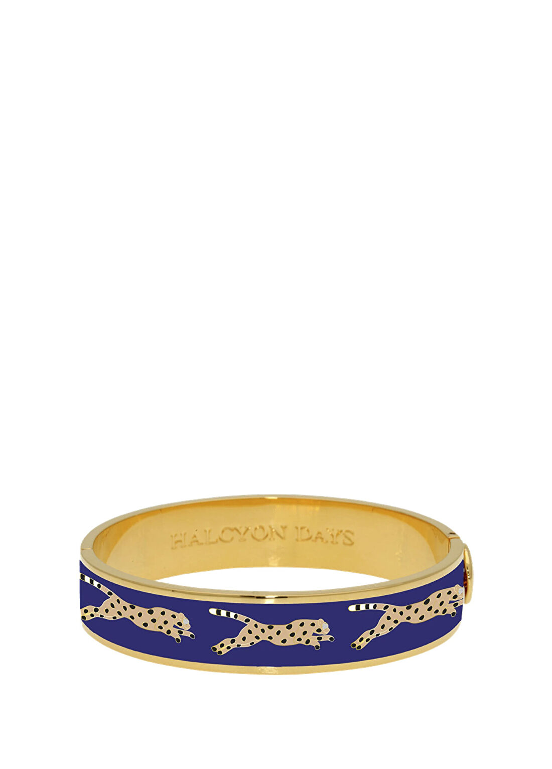Halcyon Days Leopard Deep Cobalt 18 Ayar Altın Kaplama Unisex Bileklik