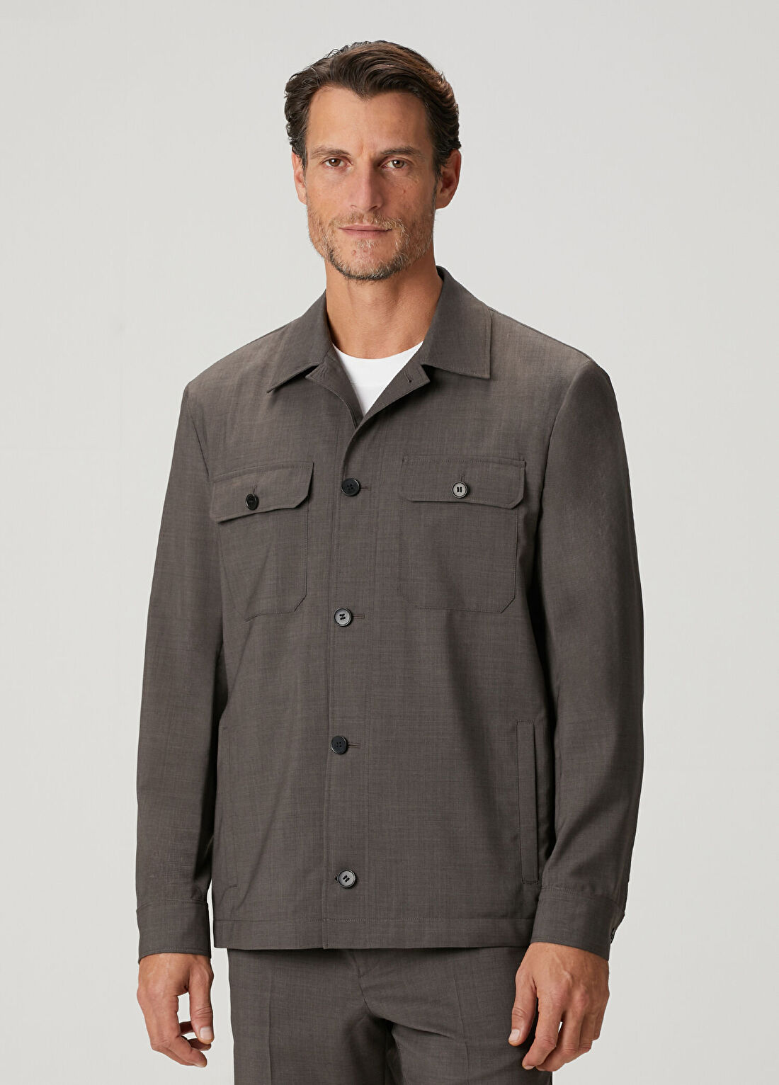 Beymen Collection Vizon Yün Dış Gömlek görsel 4