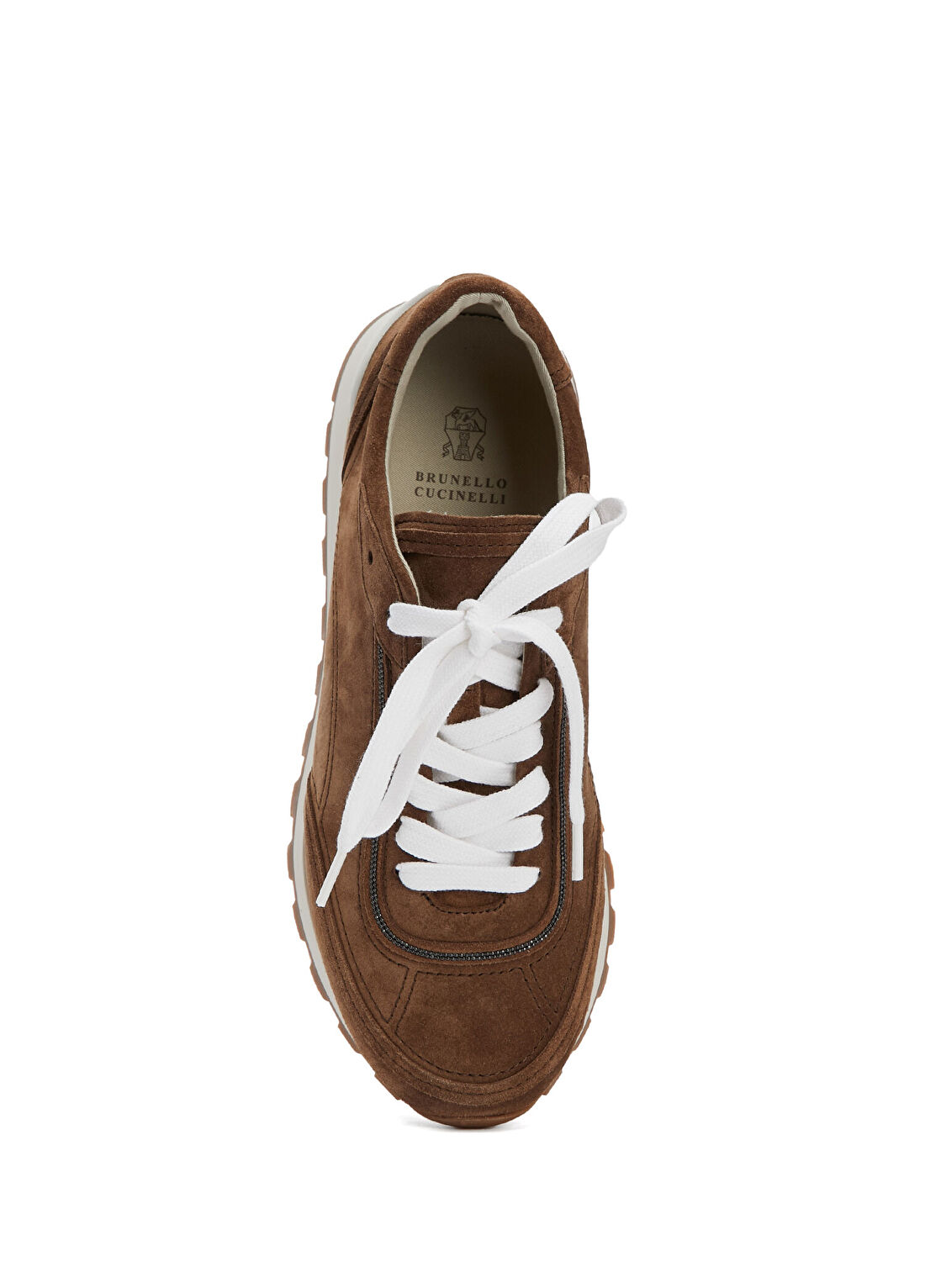 Brunello Cucinelli Karamel Kadın Süet Sneaker görsel 4