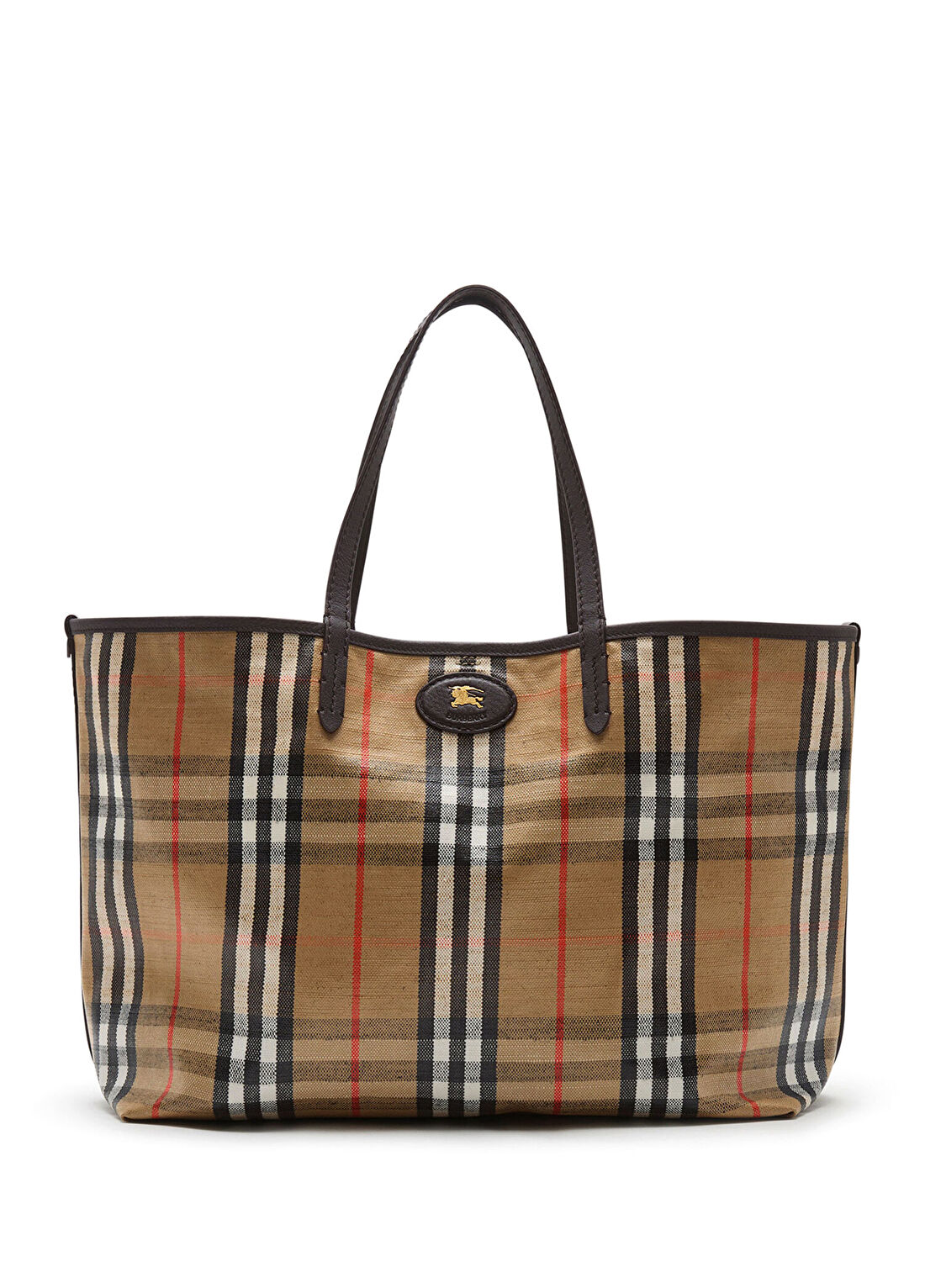 Burberry Highlands Bej Orta Boy Kadın Tote Çanta
