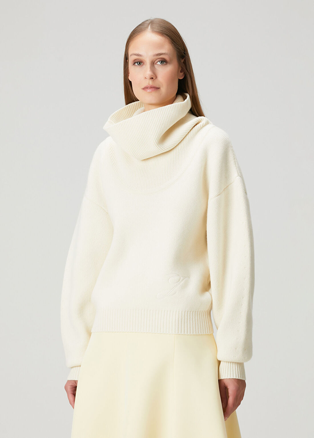 Jacquemus Kırık Beyaz Yün Kazak