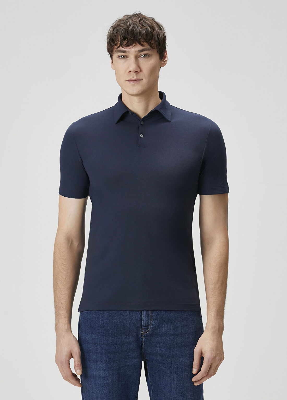 Slowear Lacivert Polo Yaka T-shirt