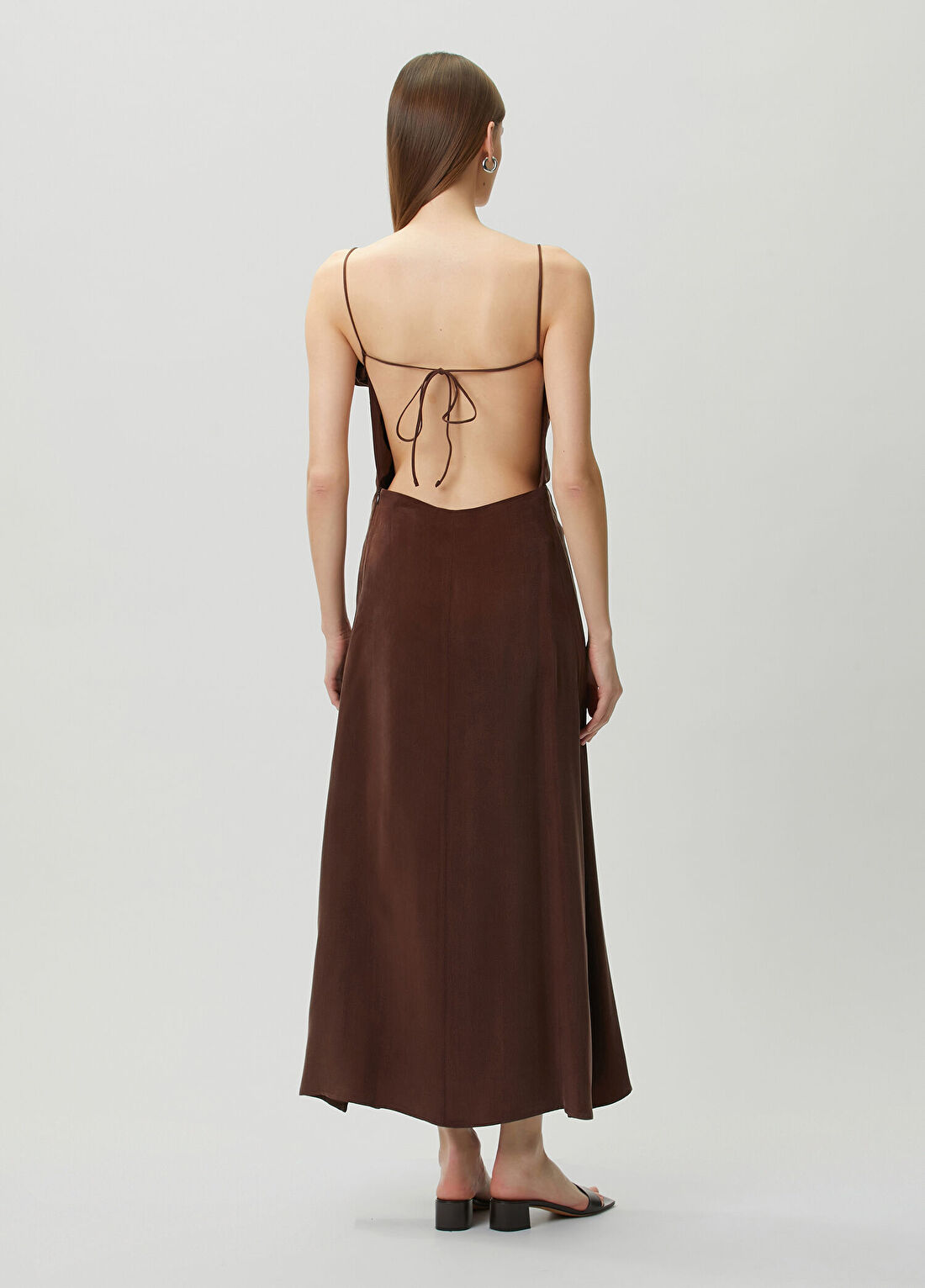 Undress Code Ciao Bella Kahverengi Maksi Elbise görsel 4