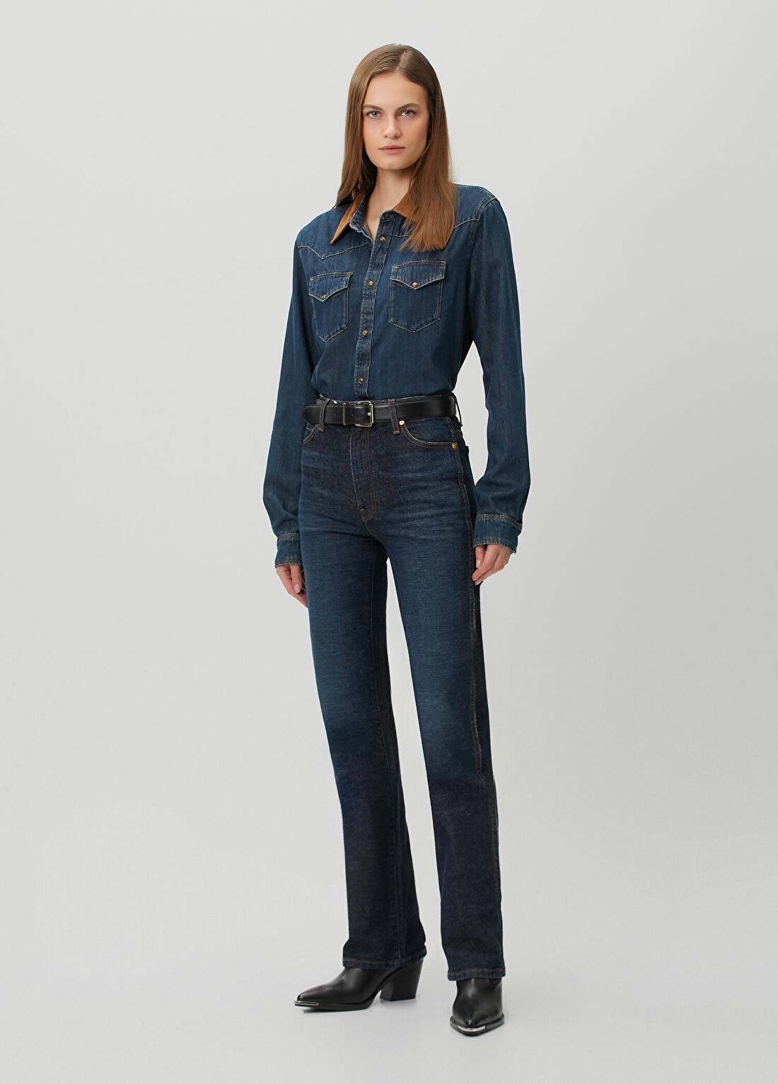 Zadig&Voltaire Saby Mavi Denim Gömlek görsel 2