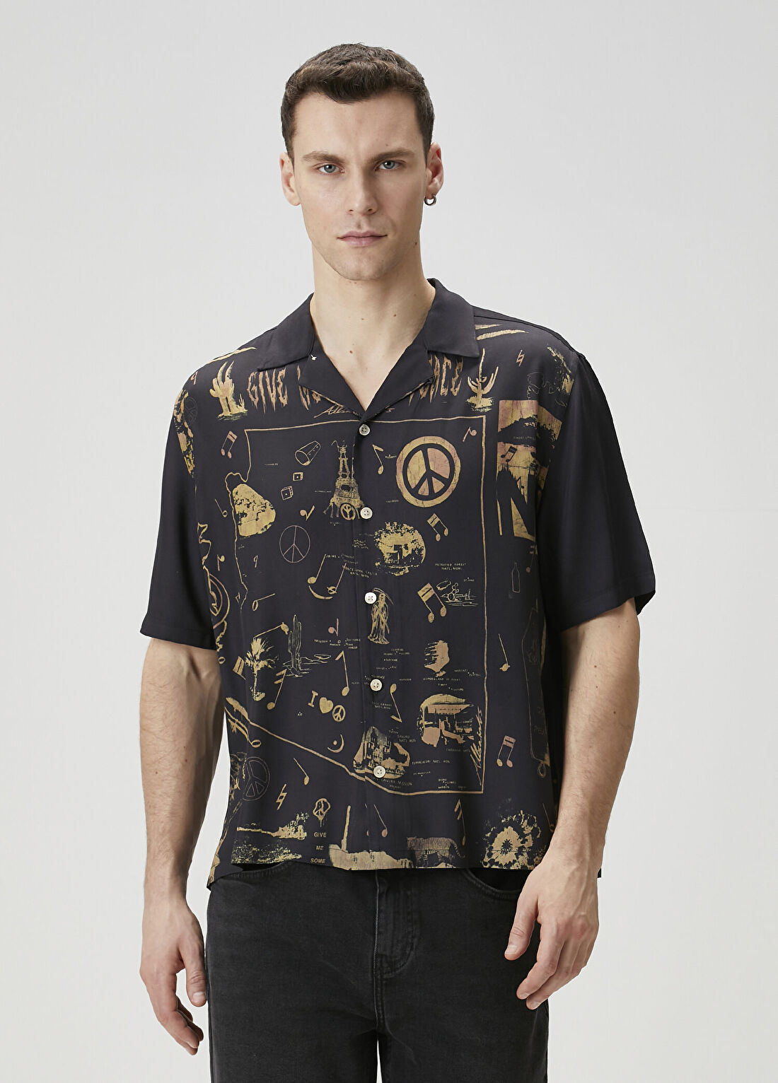 AllSaints Karışık Desenli Gömlek