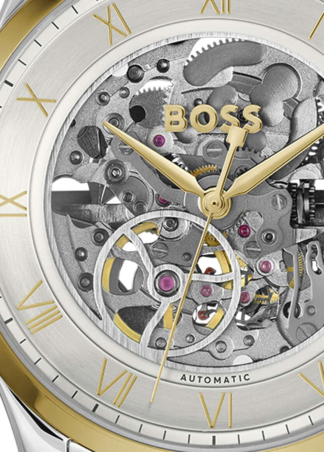 Boss Watches HB1514237 Altın Rengi Metalik Gri Çelik Erkek Kol Saati görsel 4