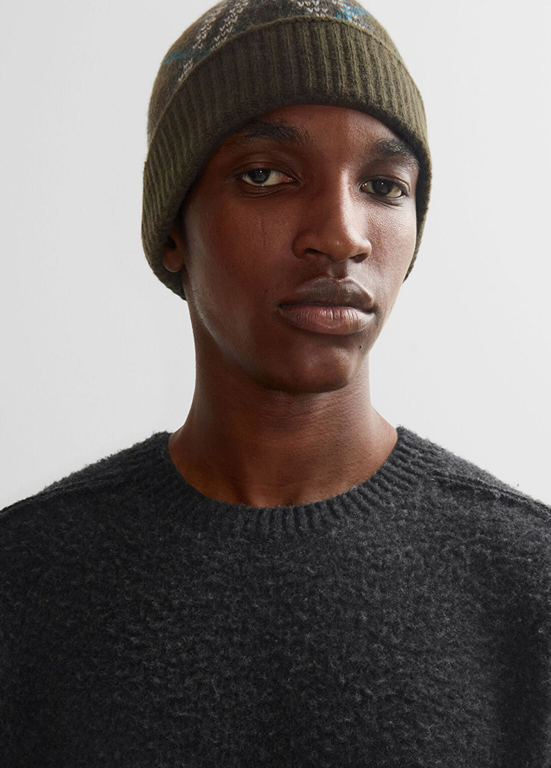 Burberry Haw Cashmere Haki Kaşmir Erkek Bere görsel 4
