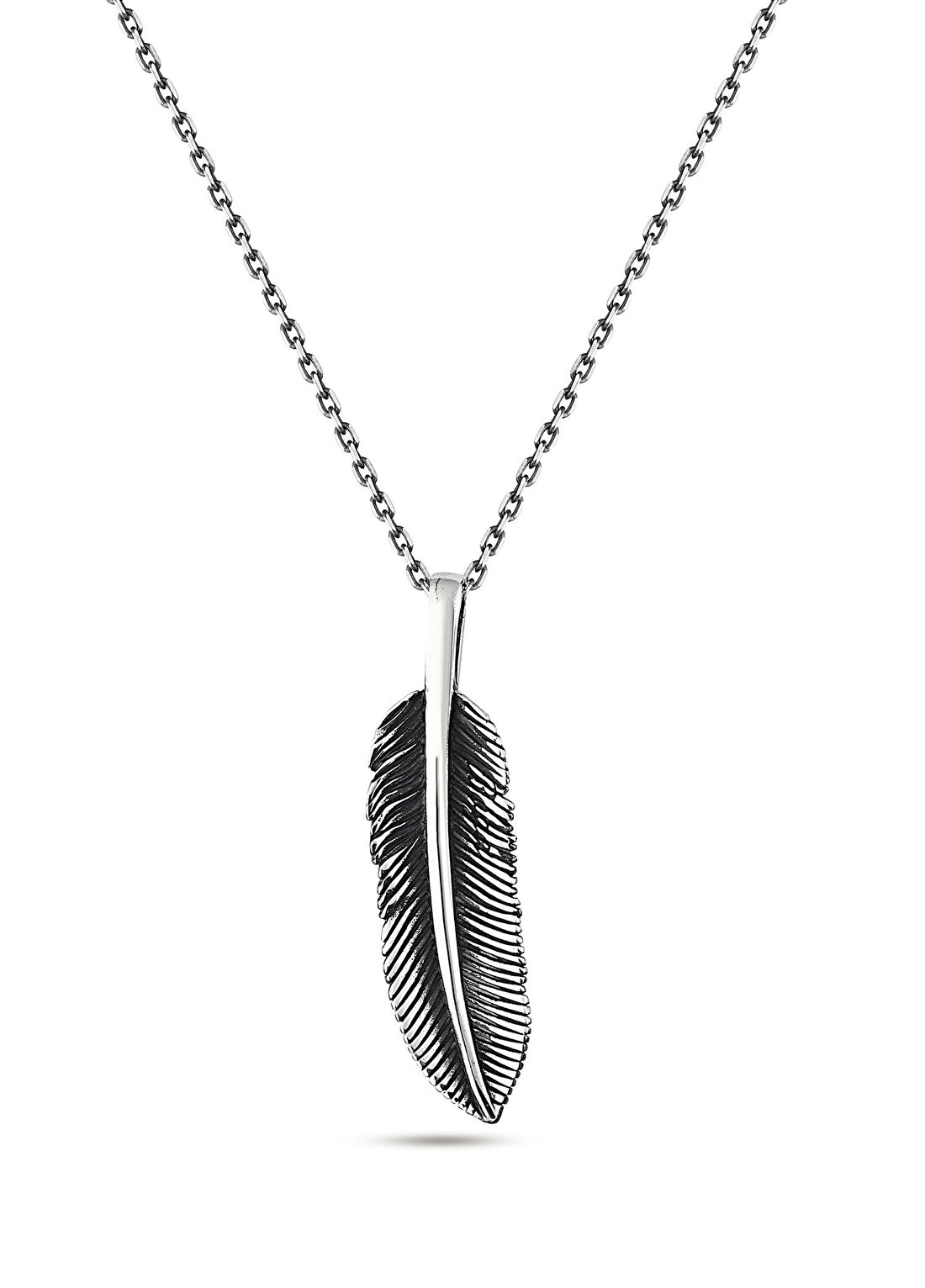 Boga Feather Erkek Gümüş Kolye