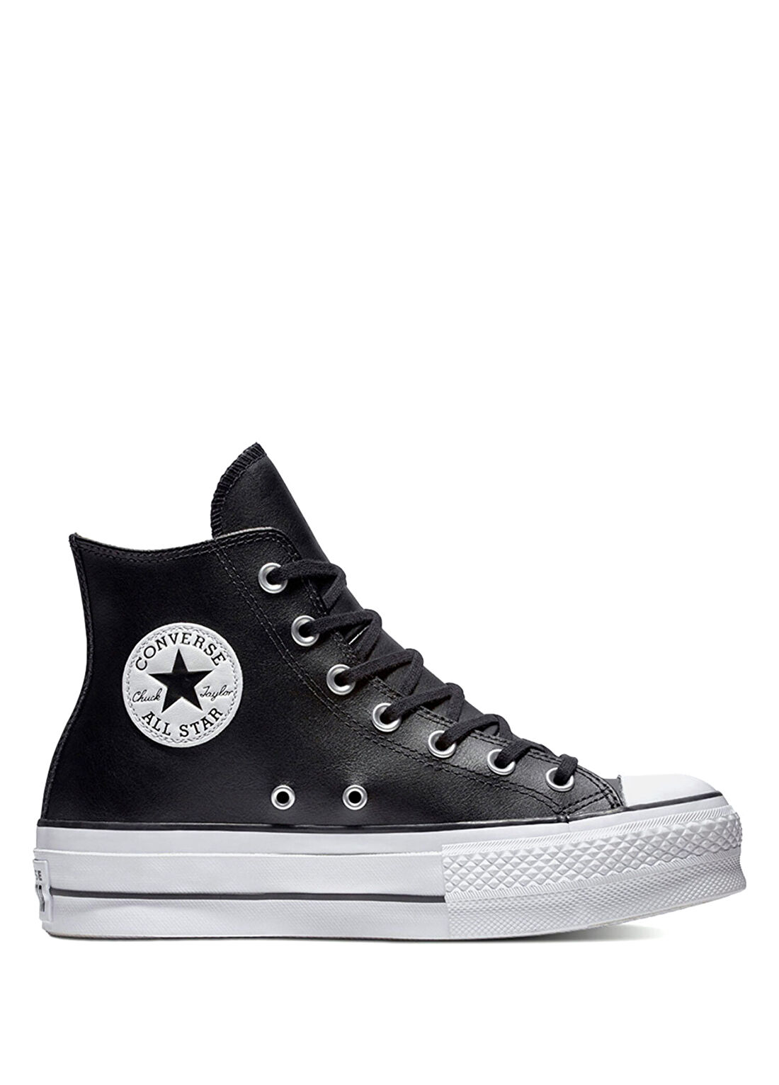 Converse Chuck Taylor All Star Lift Siyah Deri Kadın Platform Sneaker