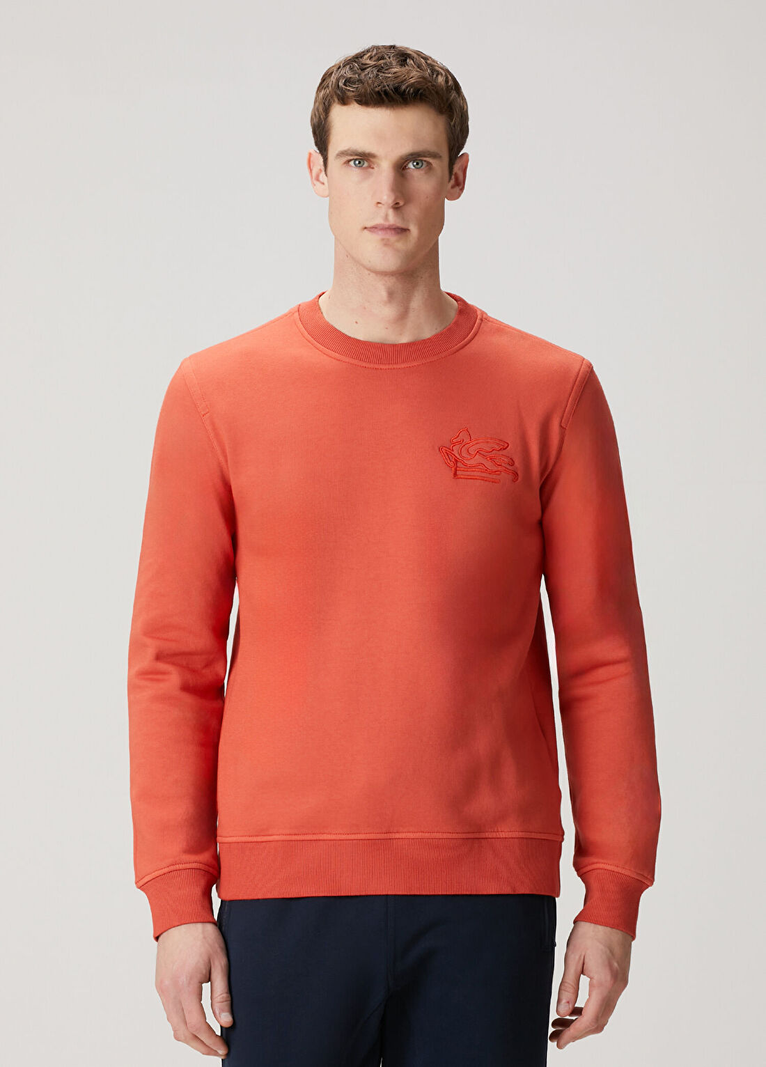 Etro Turuncu Logo Nakışlı Sweatshirt