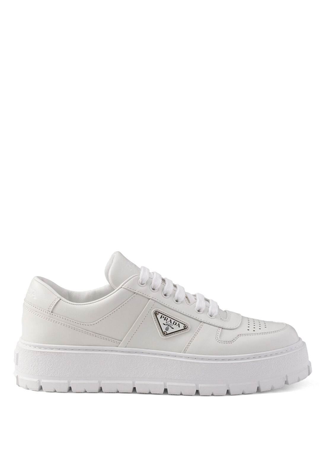 Prada Deri Beyaz Kadın Sneakers