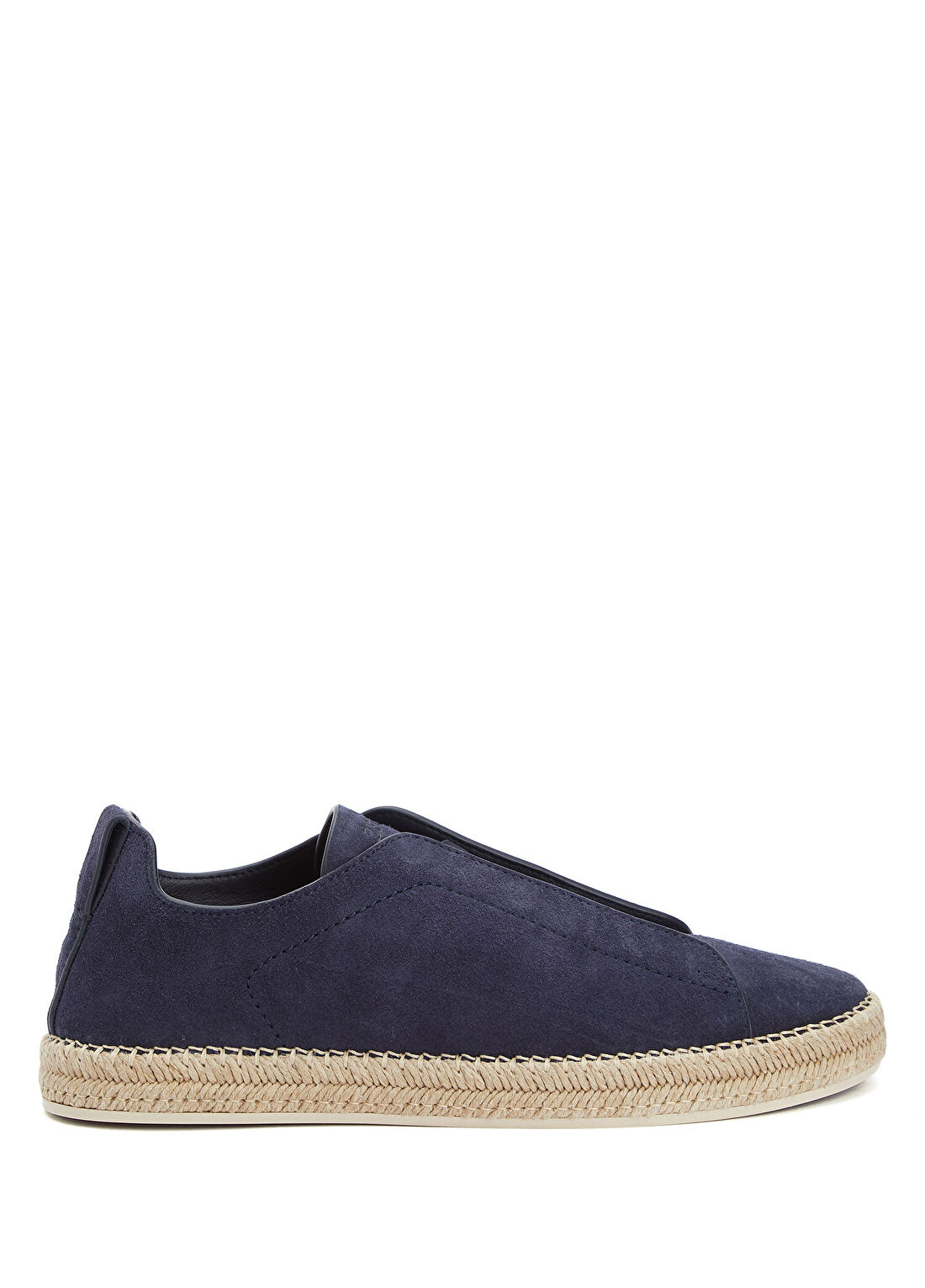 Zegna Triple Stitch Lacivert Erkek Süet Sneaker