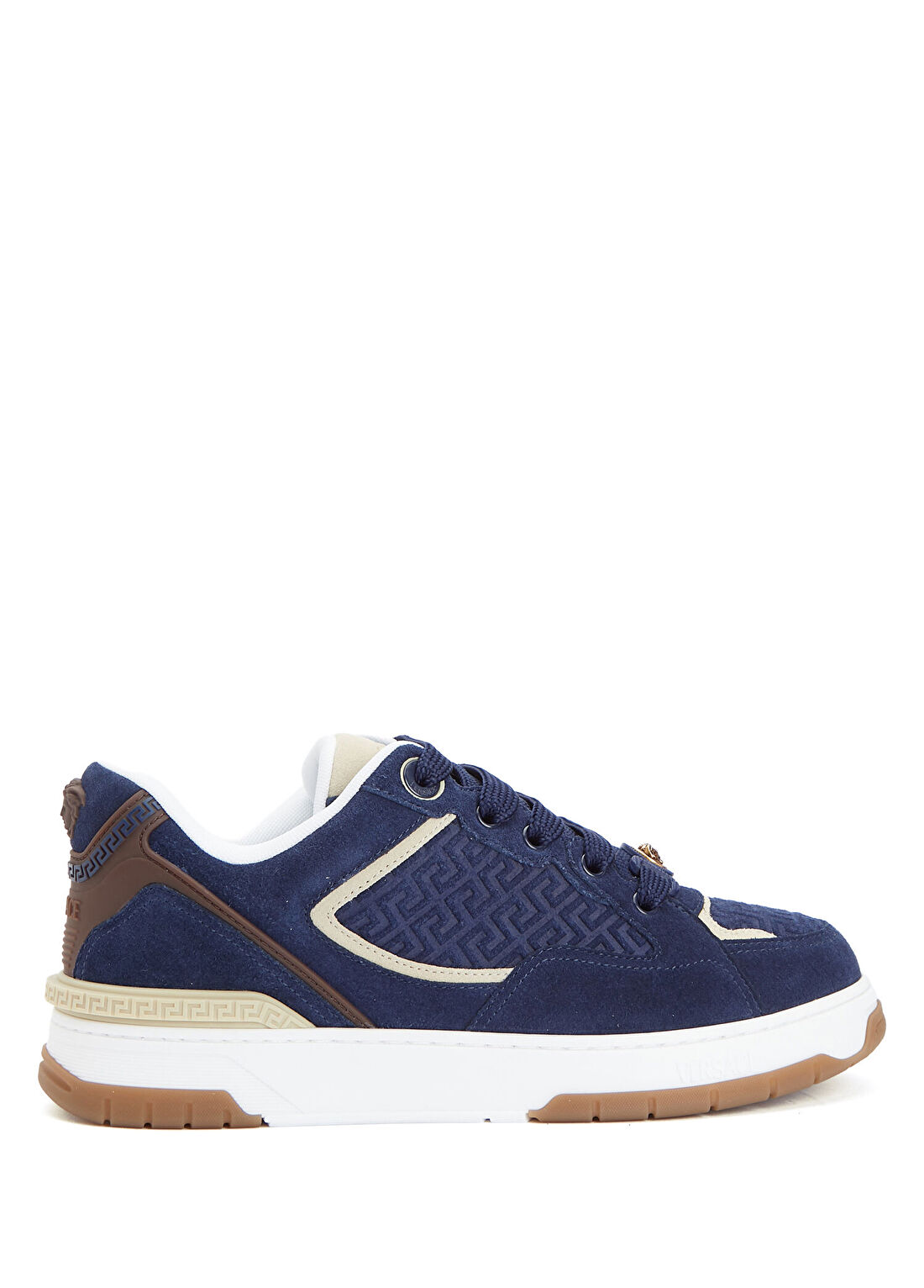 Versace Biggie Mavi Erkek Süet Sneaker