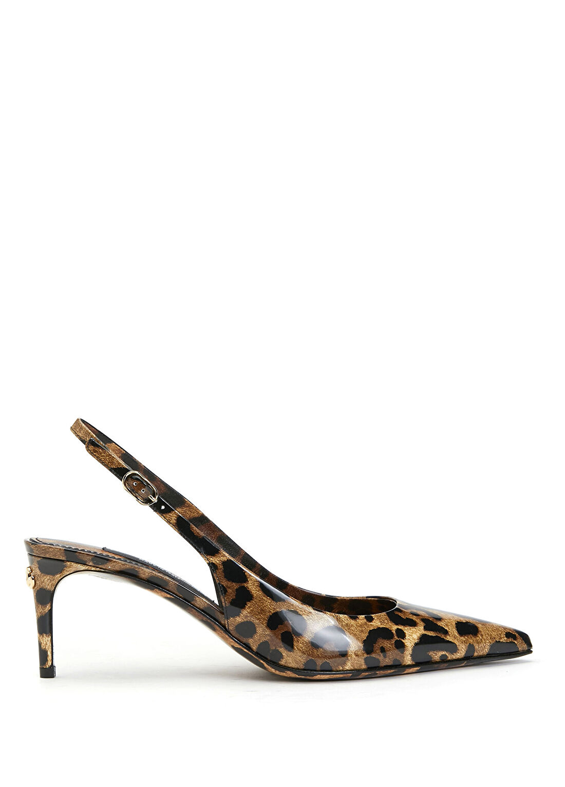 Dolce&Gabbana Leopar Desenli Deri Topuklu Ayakkabı