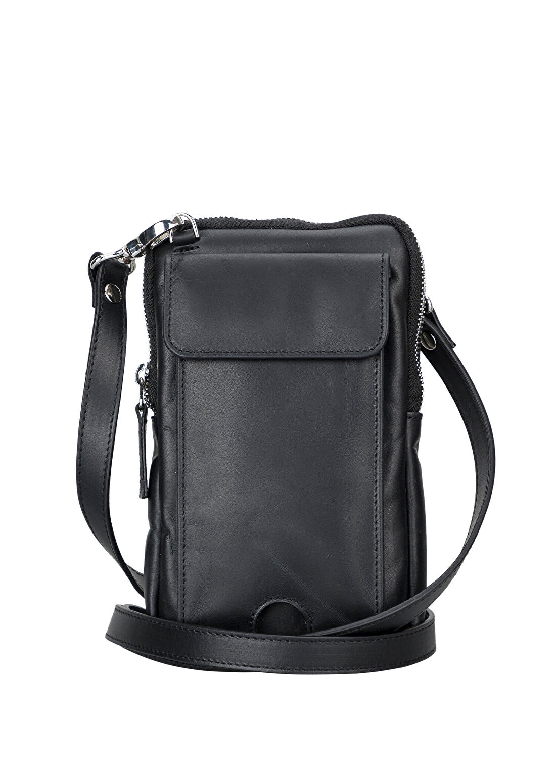 Bloominbag BloomNino Onyx Black Deri Crossbody Unisex Siyah Omuz Çantası