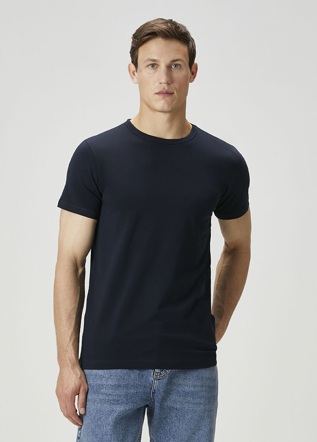 John Frank Lacivert Basic T-shirt