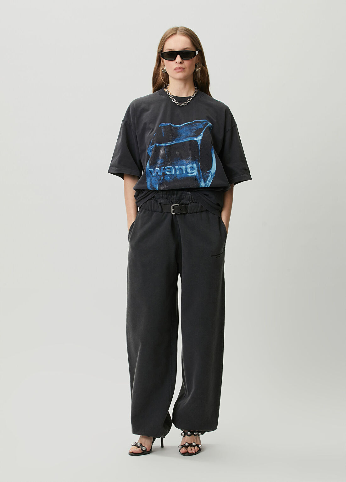 Alexander Wang siyah T-shirt görsel 2